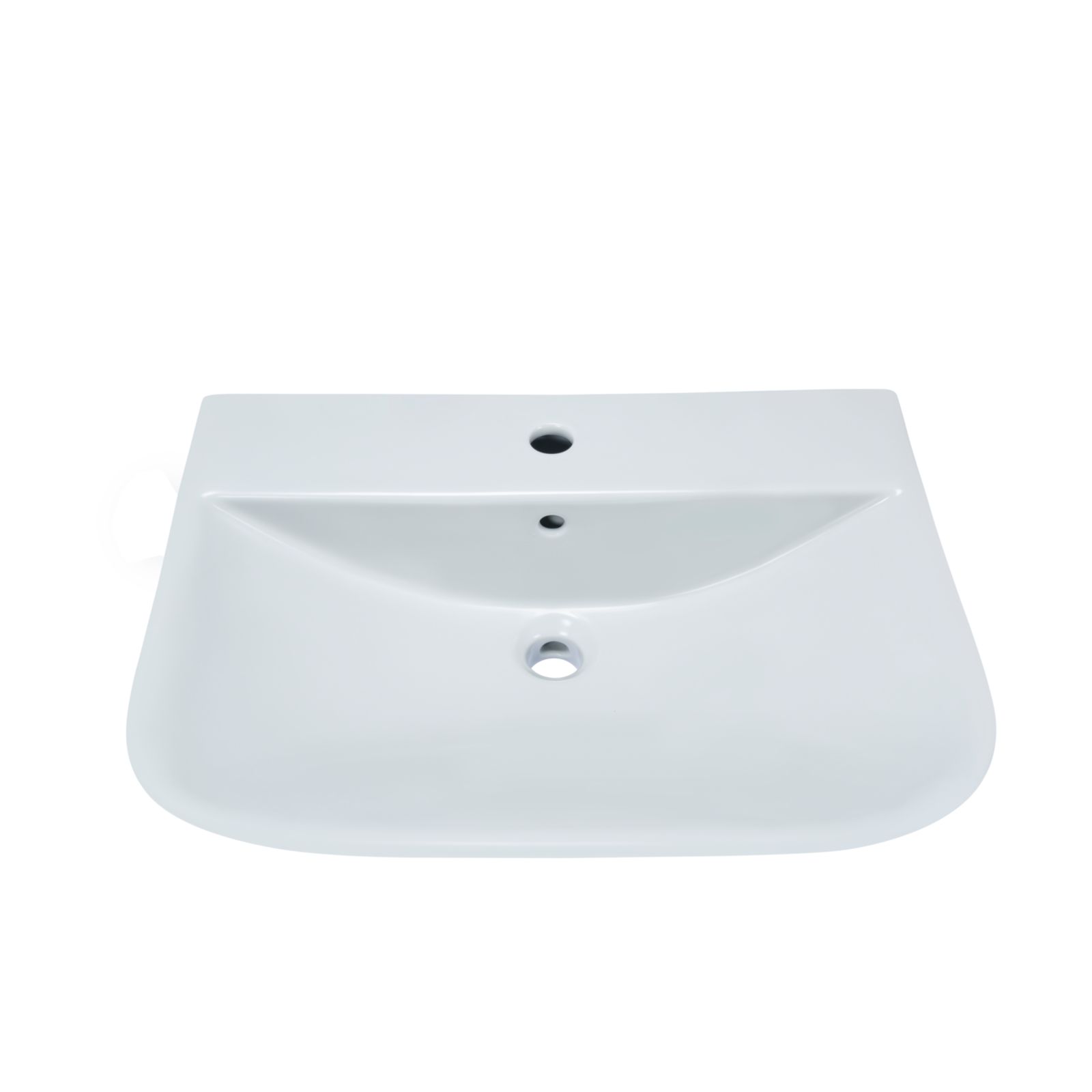 sanicomfort Waschbecken Rivo 60 cm weiß matt, Hänge Waschtisch aus Keramik