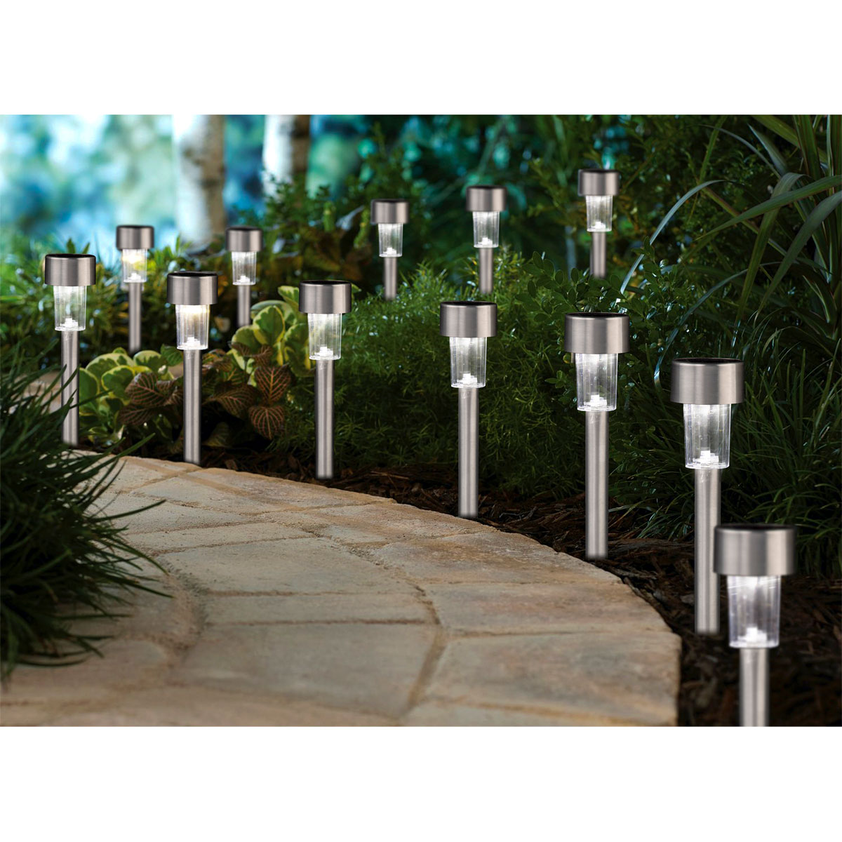 Flector Garten LED-Solar-Leuchte Balkony silber Bild 2