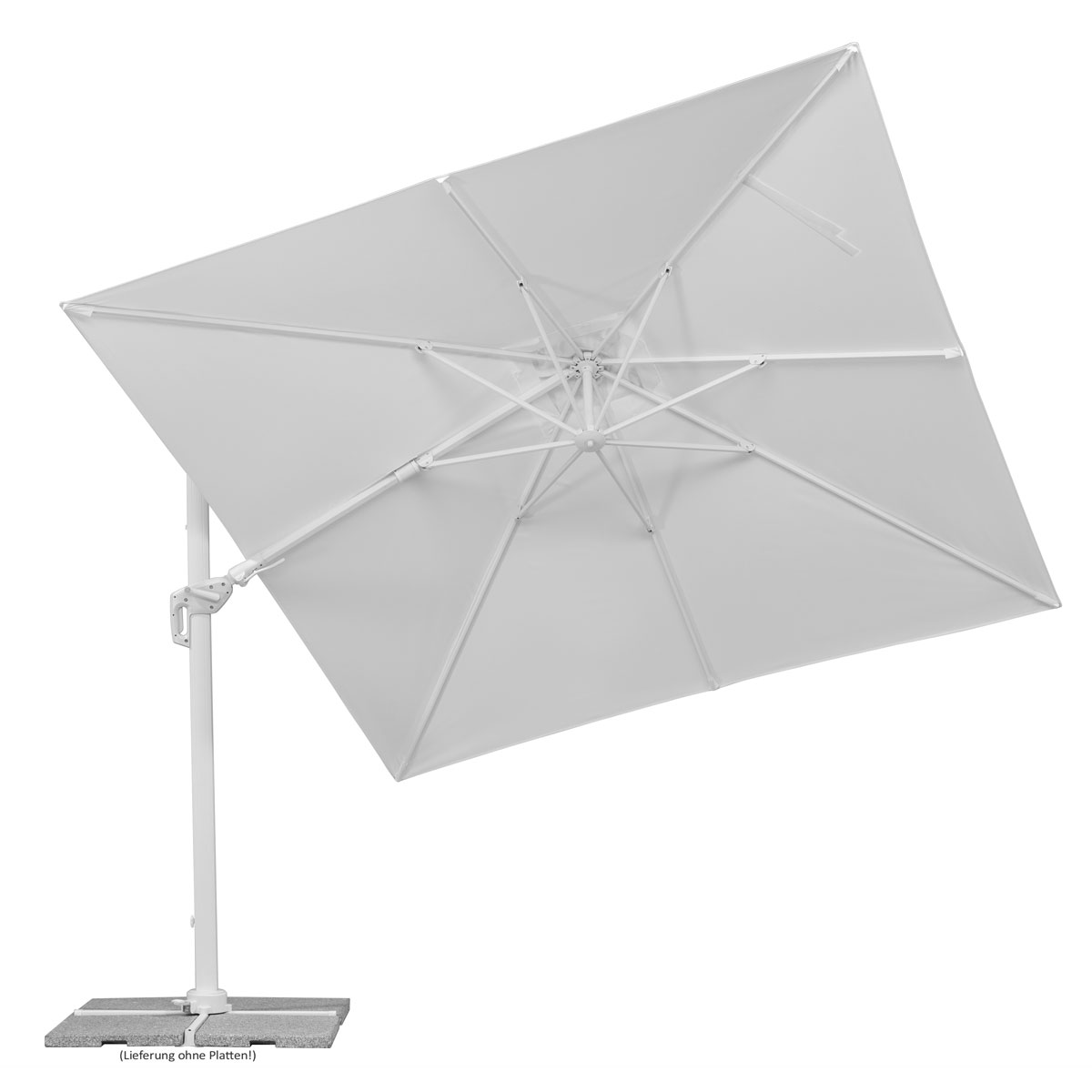 Schneider Schirme Ampelschirm Rhodos Twist Bianco 300 x 300 cm weiß Bild 3