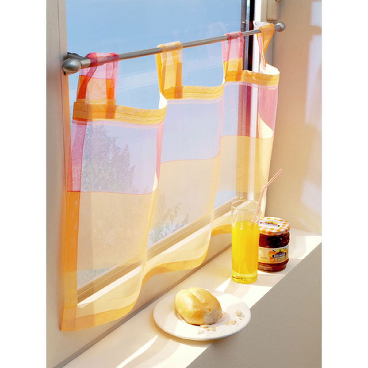 Gardinia Klemmstange Press und Go Durchmesser 9/12 mm 50-80 cm Edelstahl-optik Bild 3