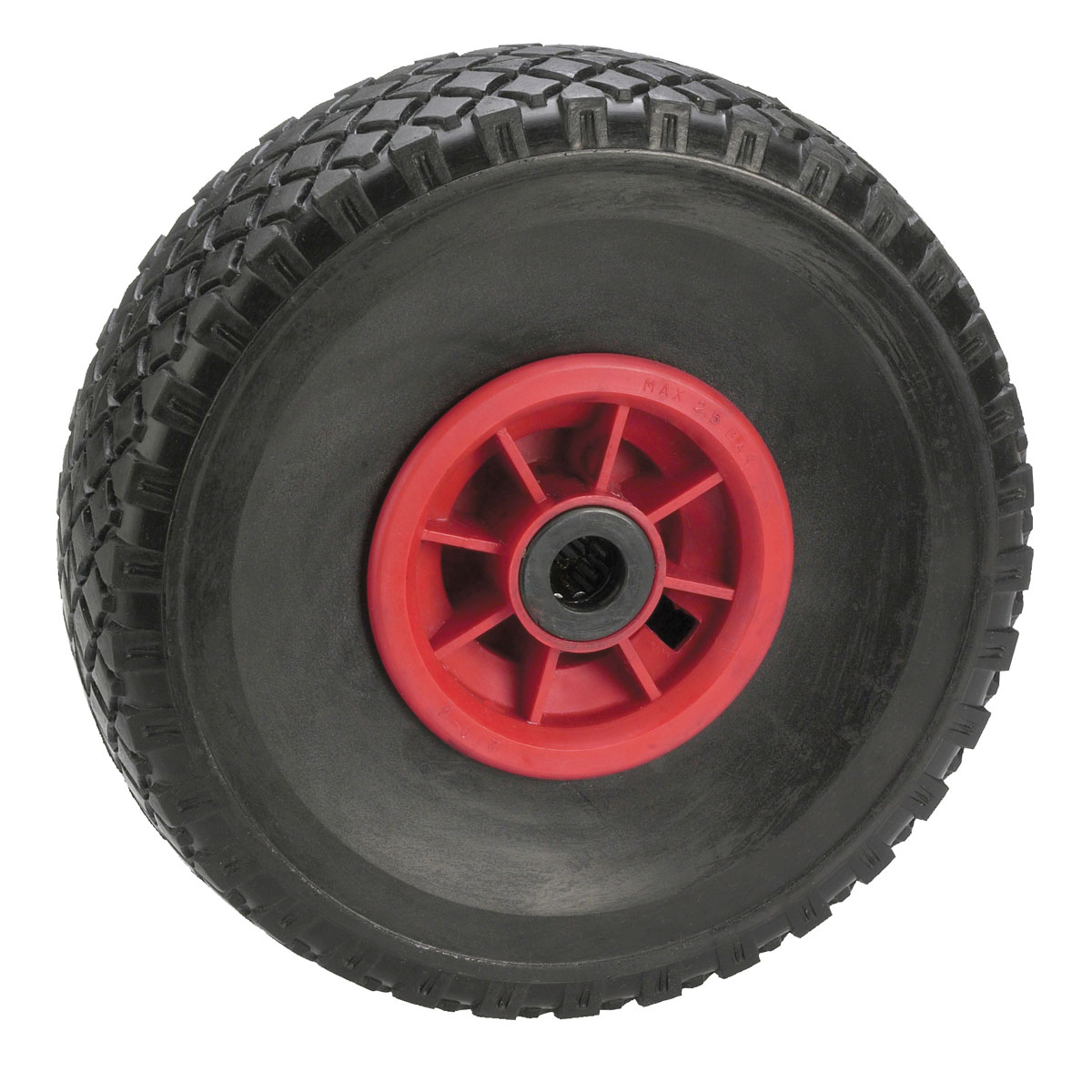 Dörner + Helmer Pannensicheres-Rad mit Kunststofffelge Rollenlager und Blockprofil 260 x 85 mm