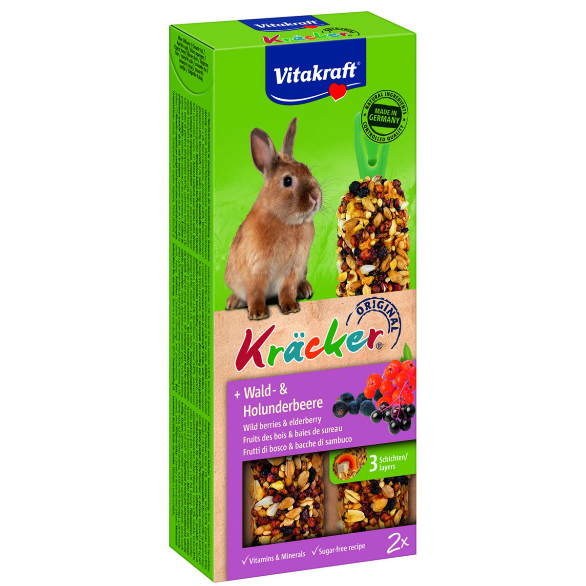 Vitakraft  Kräcker Wald- Holunderbeere für Zwergkaninchen