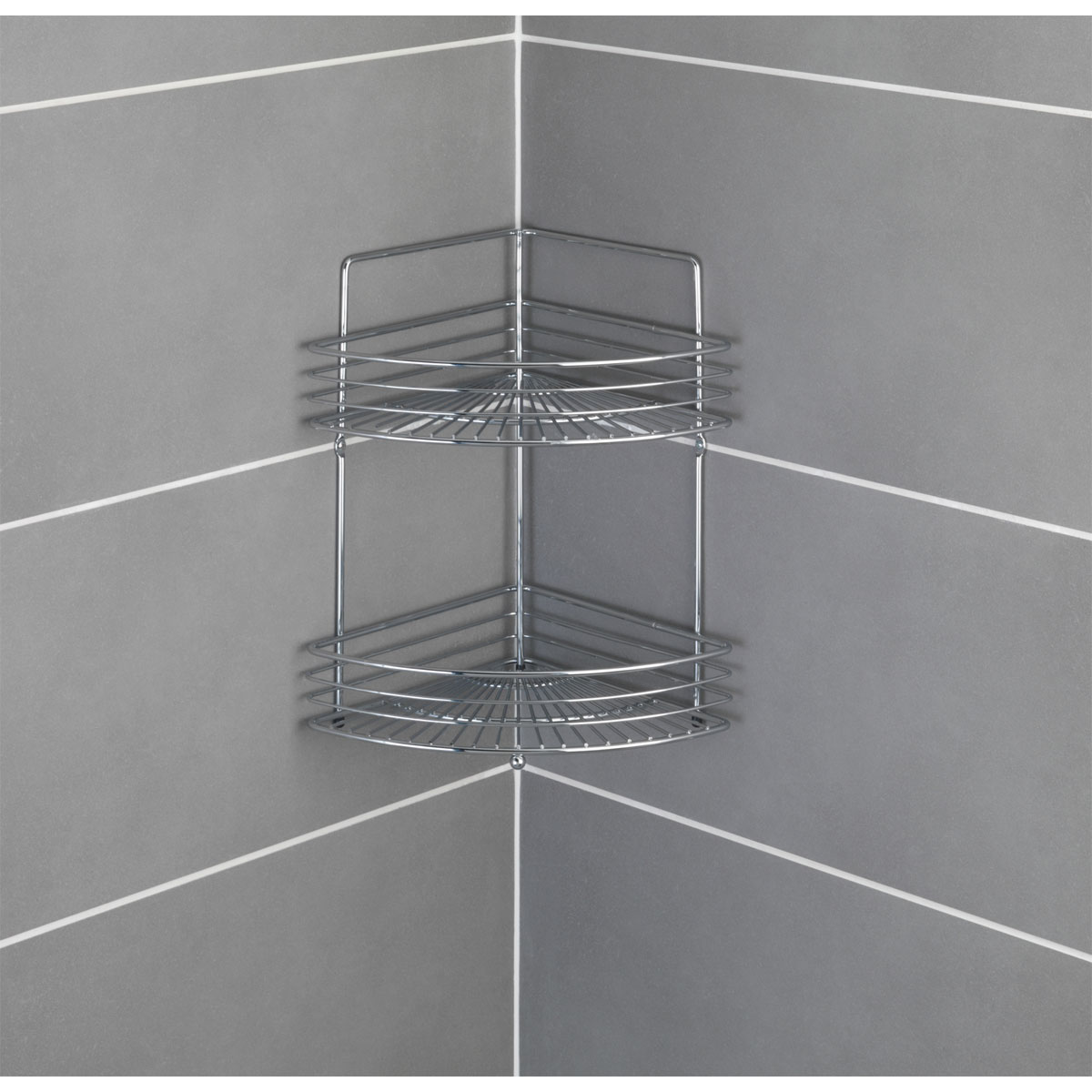 Wenko Eckwandablage Milano mit 2 Etagen chrom Bild 7