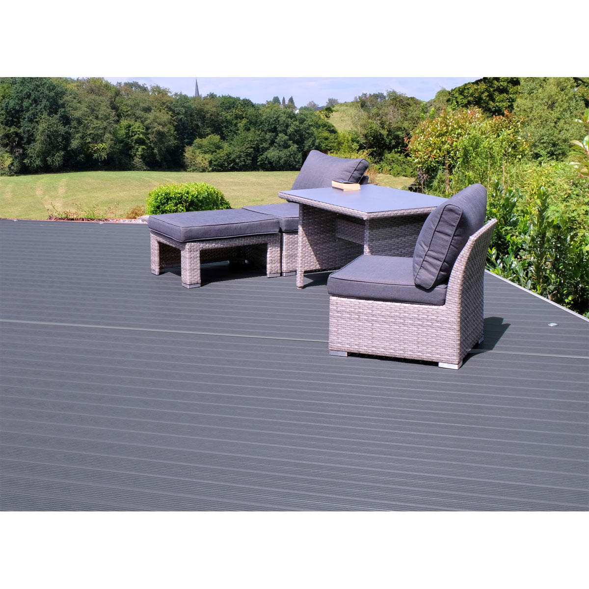 Kovalex WPC Terrassendiele Exklusiv graubraun mattiert 14,5 x 300 cm Bild 6