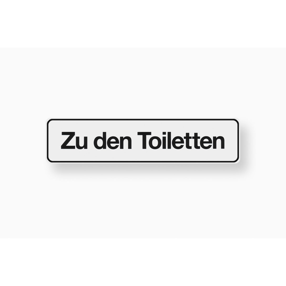 Metafranc Hinweisschild zu den Toiletten Kunststoff weiß
