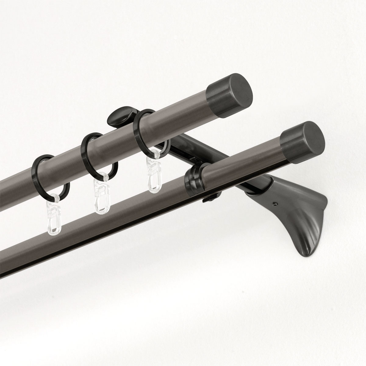 Gardinia  Gardinenstange Chicago mit Innenlauf Durchmesser 16 mm 200 cm titan Bild 6