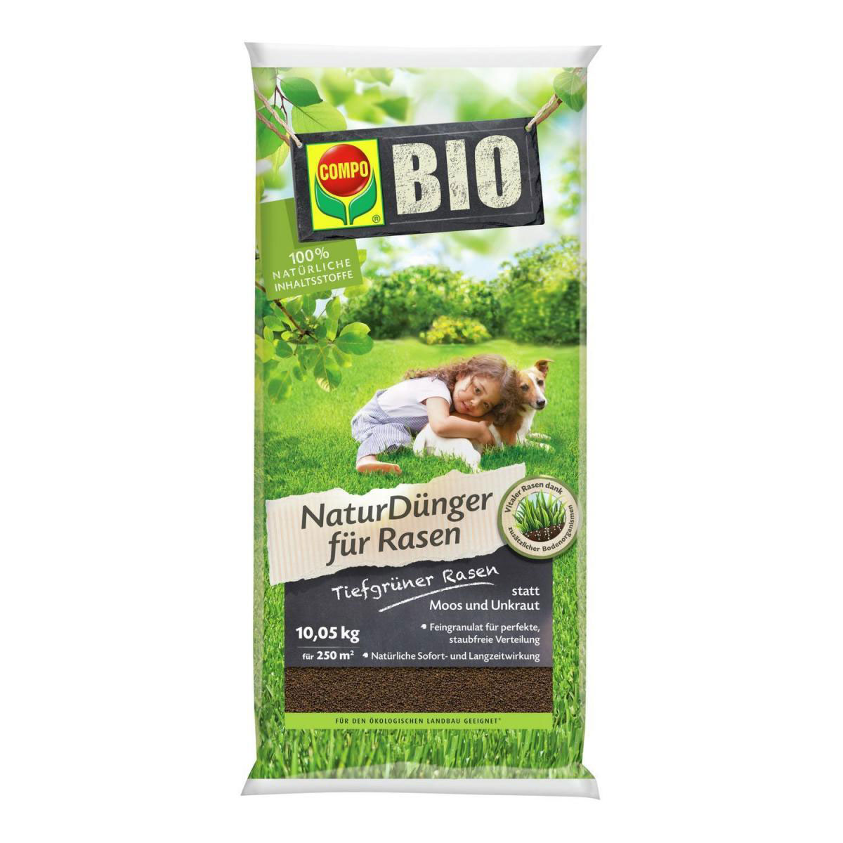Compo BIO NaturDünger für Rasen für 250 m² 10,05 L Bild 1