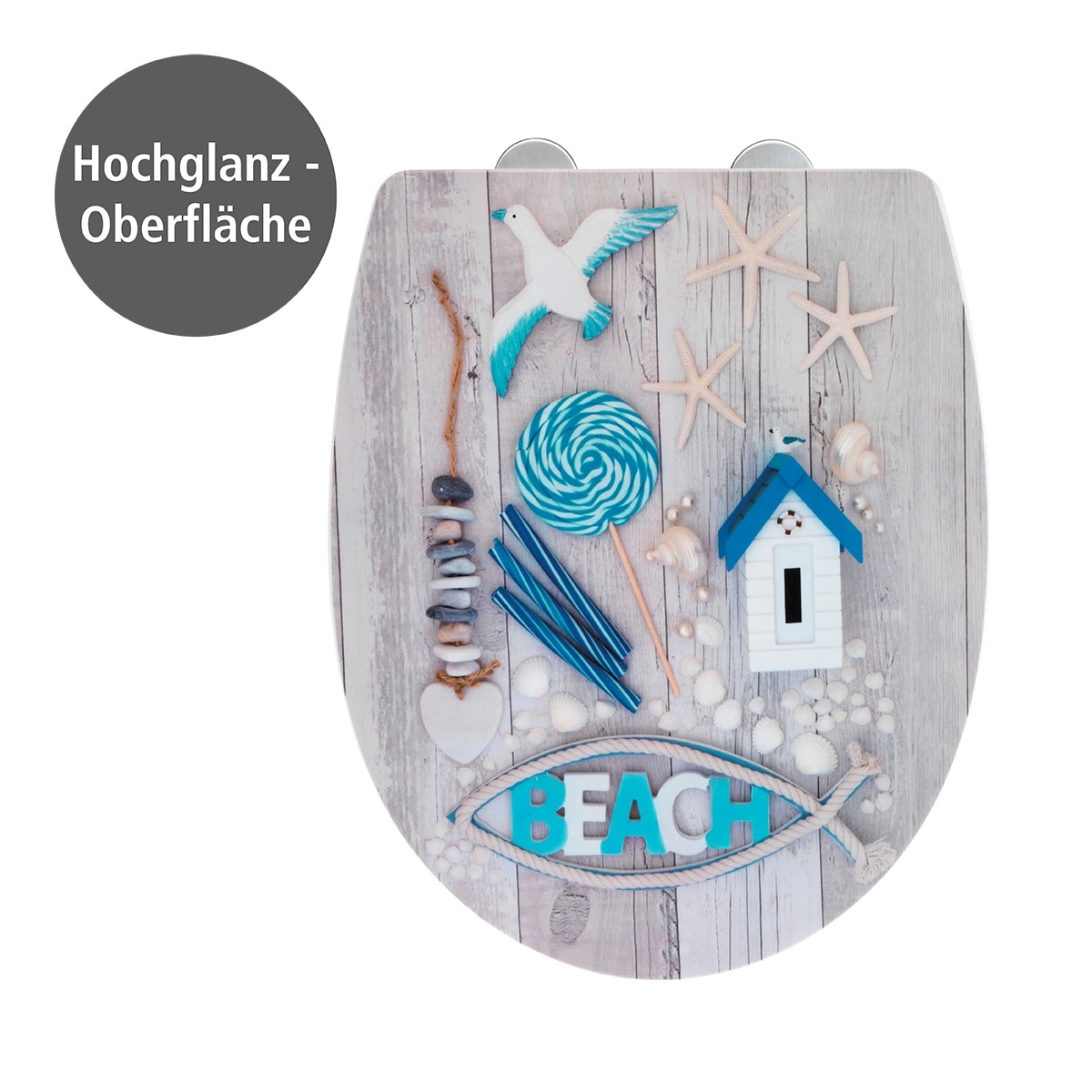 Wenko  Premium WC-Sitz Beach High Gloss Thermoplast Bild 7