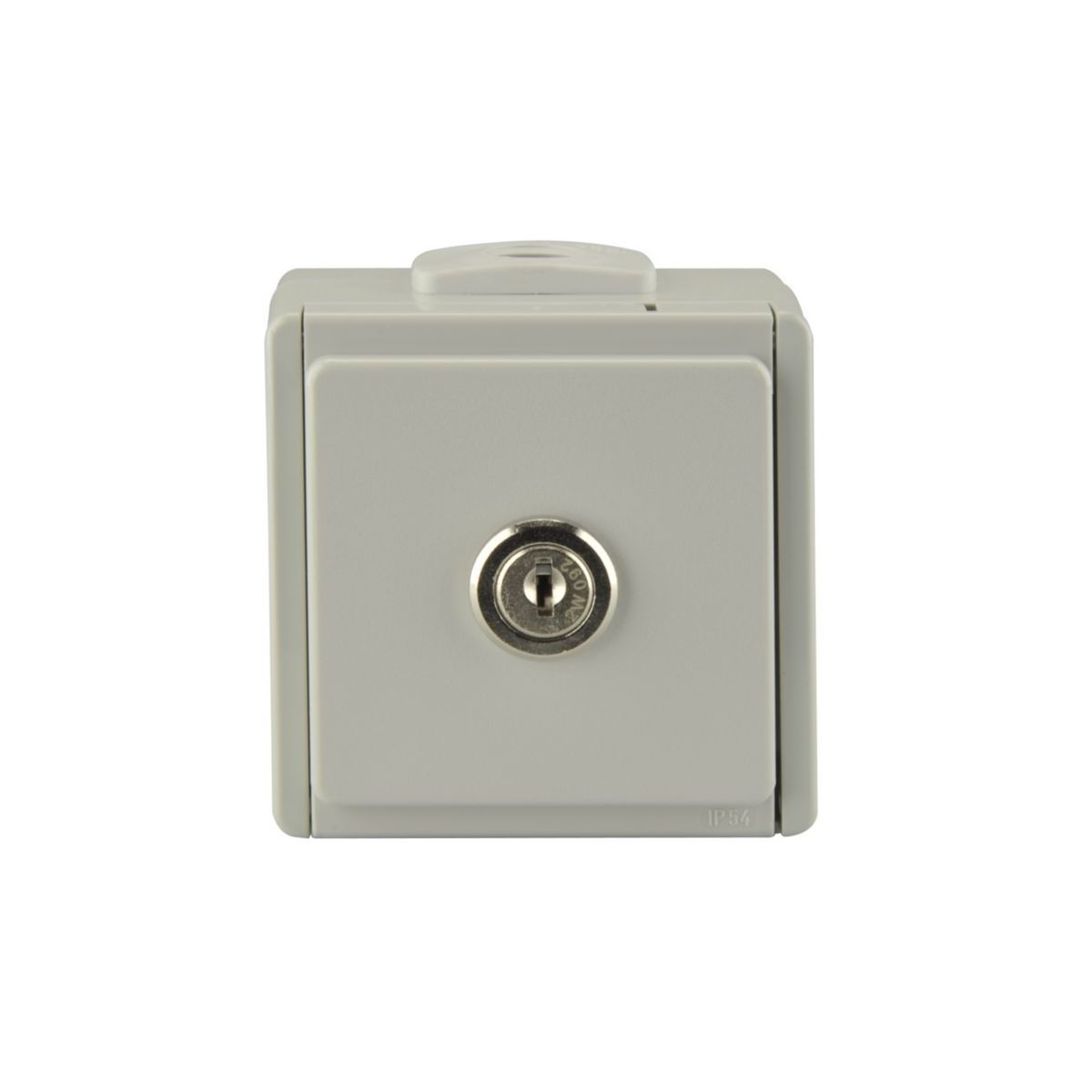 Unitec Steckdose abschließbar 1-fach AP grau