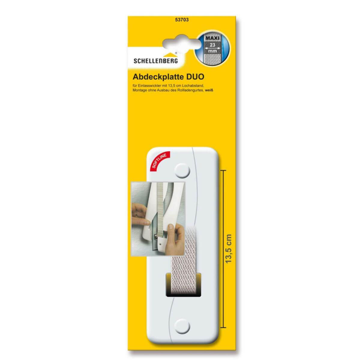 Schellenberg Abdeckplatte Softline weiß Lochabstand 13,5 cm Bild 2