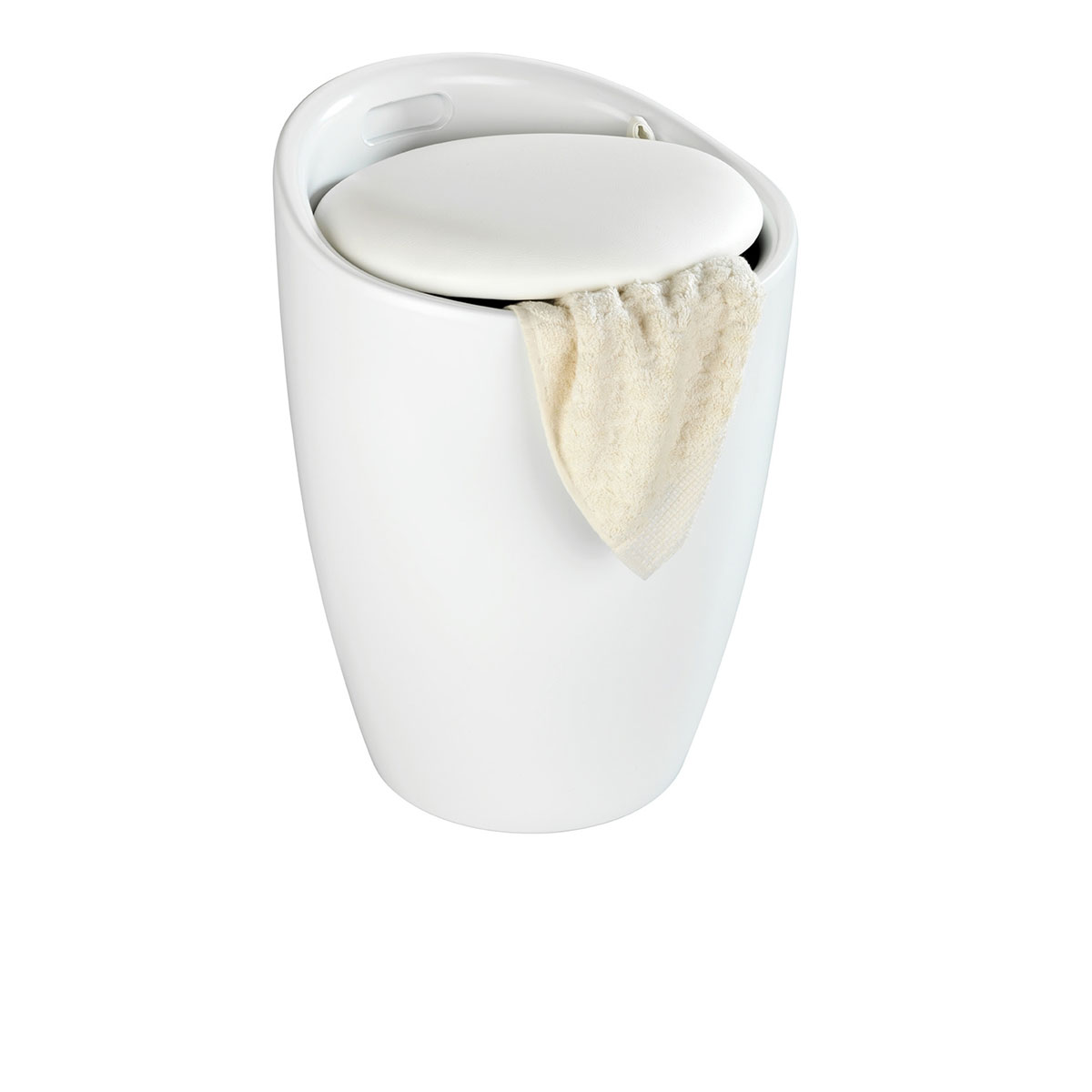 Wenko Hocker Candy weiß mit Wäschesack Bild 2