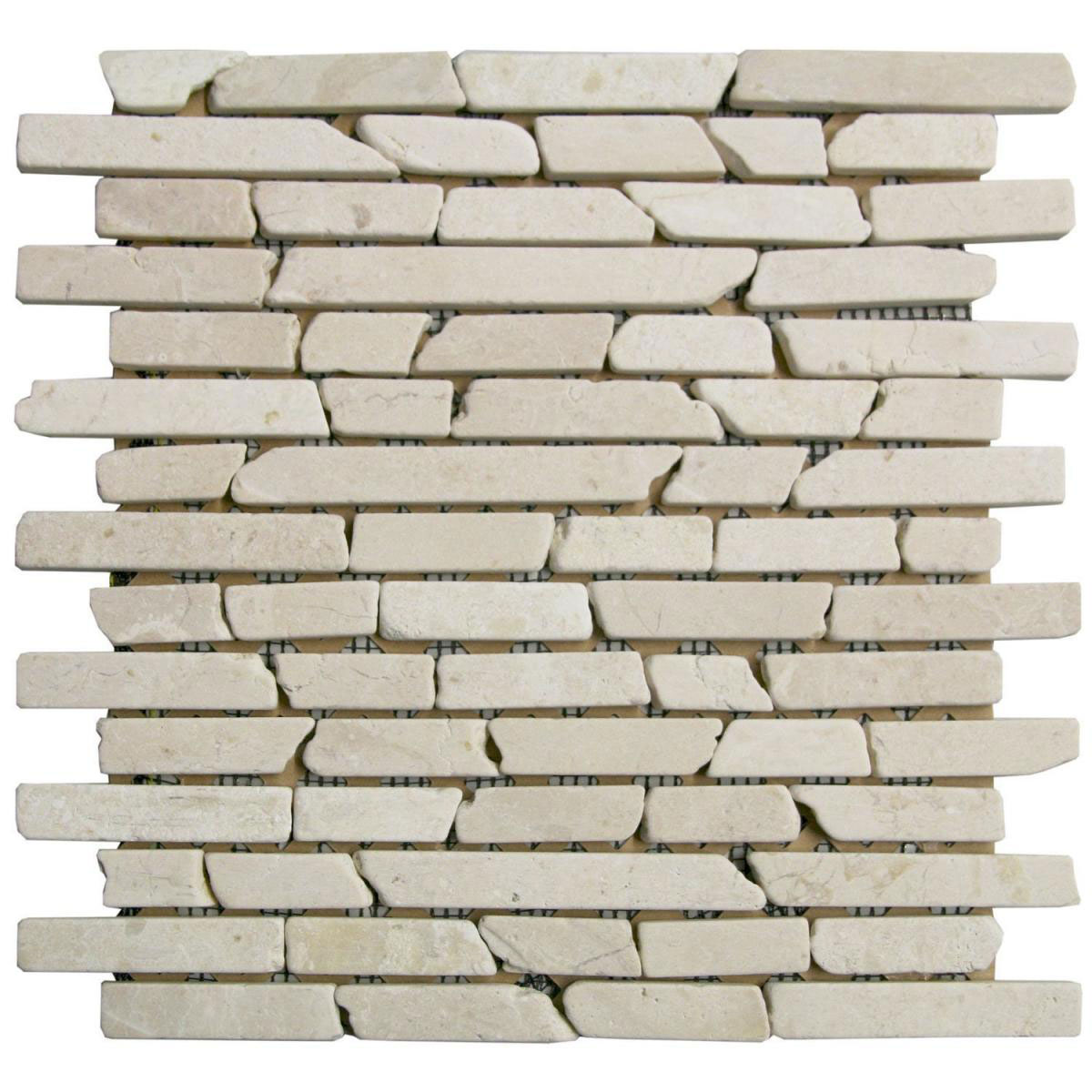 Marmormosaik Biancone Brick 25 x 25 cm