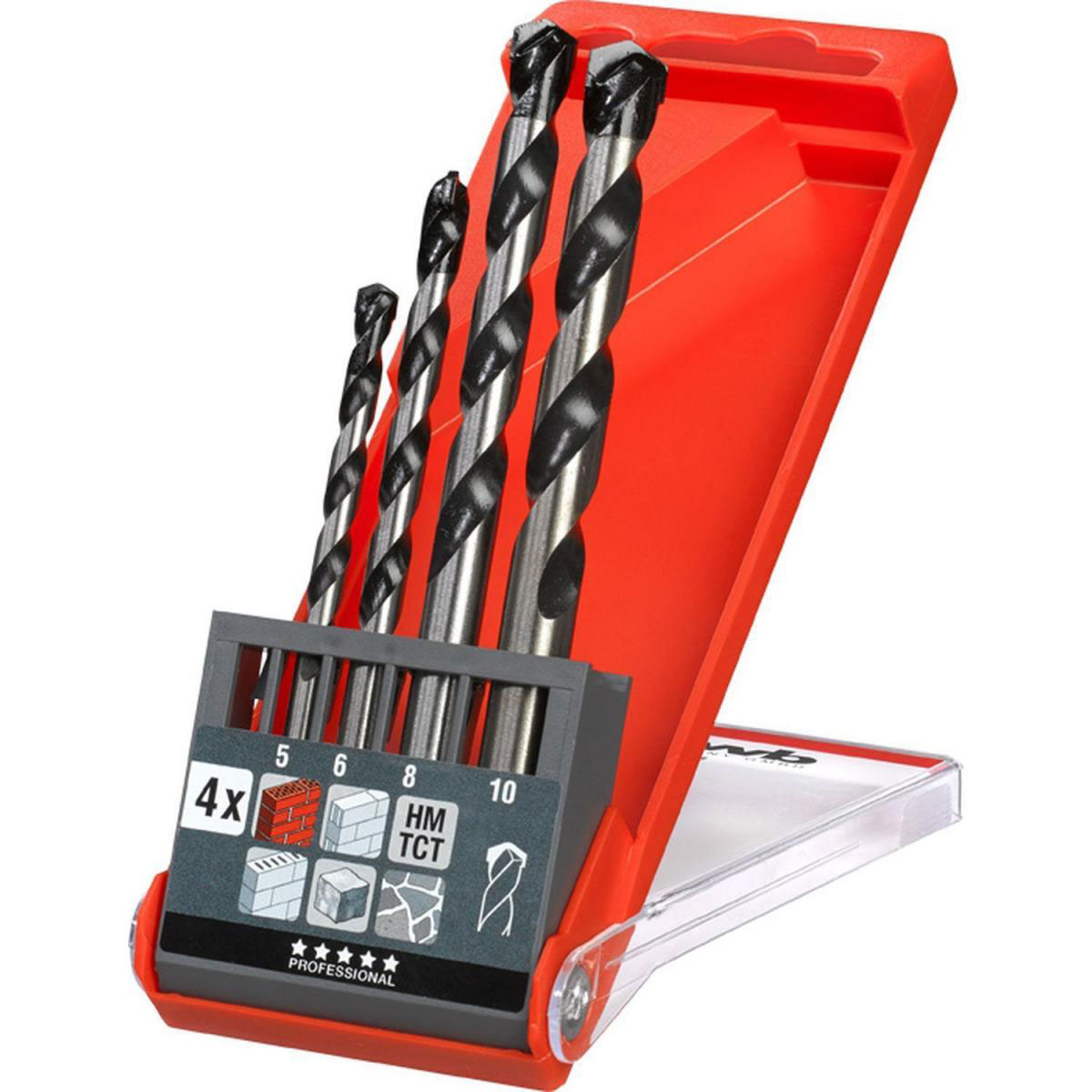 kwb  Beton- und Steinbohrersatz Rocker Durchmesser 5-10 mm 4 teilig