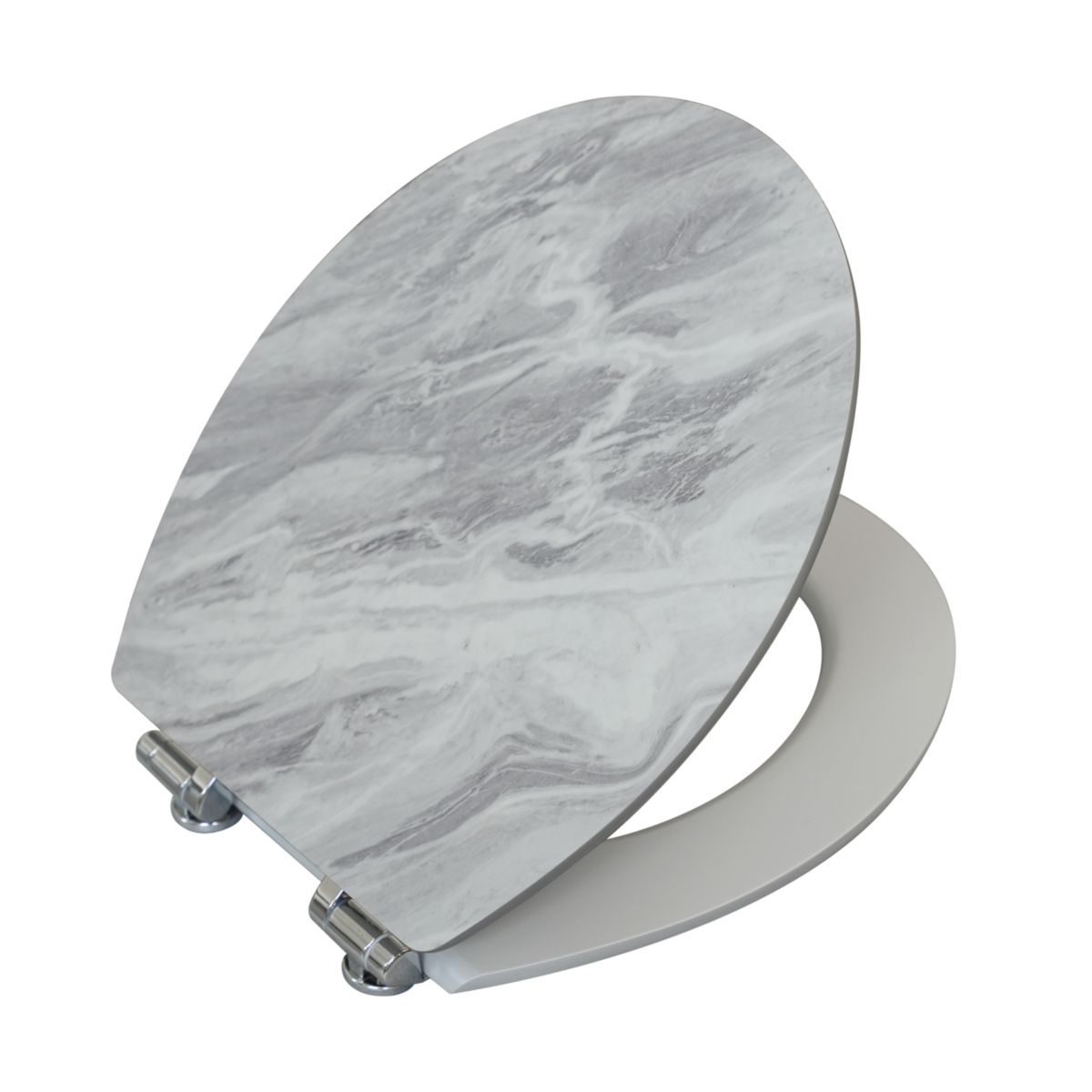 Valblue WC-Sitz Marbel, MDF-Holzkern Absenkautomatik, Metallscharniere Bild 2