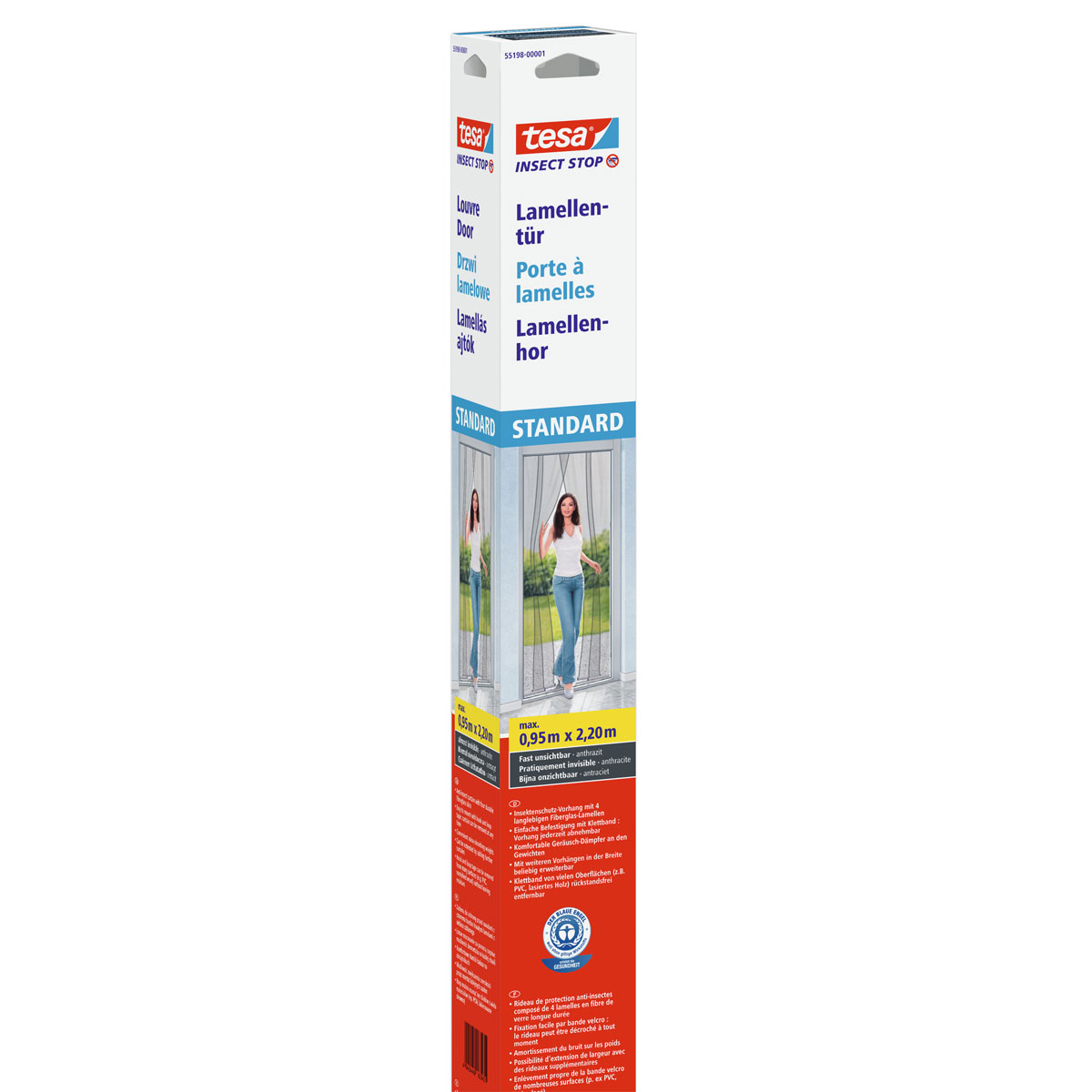 Tesa Fliegengitter Lamellentür anthrazit 0,95 x 2,20 m Bild 1