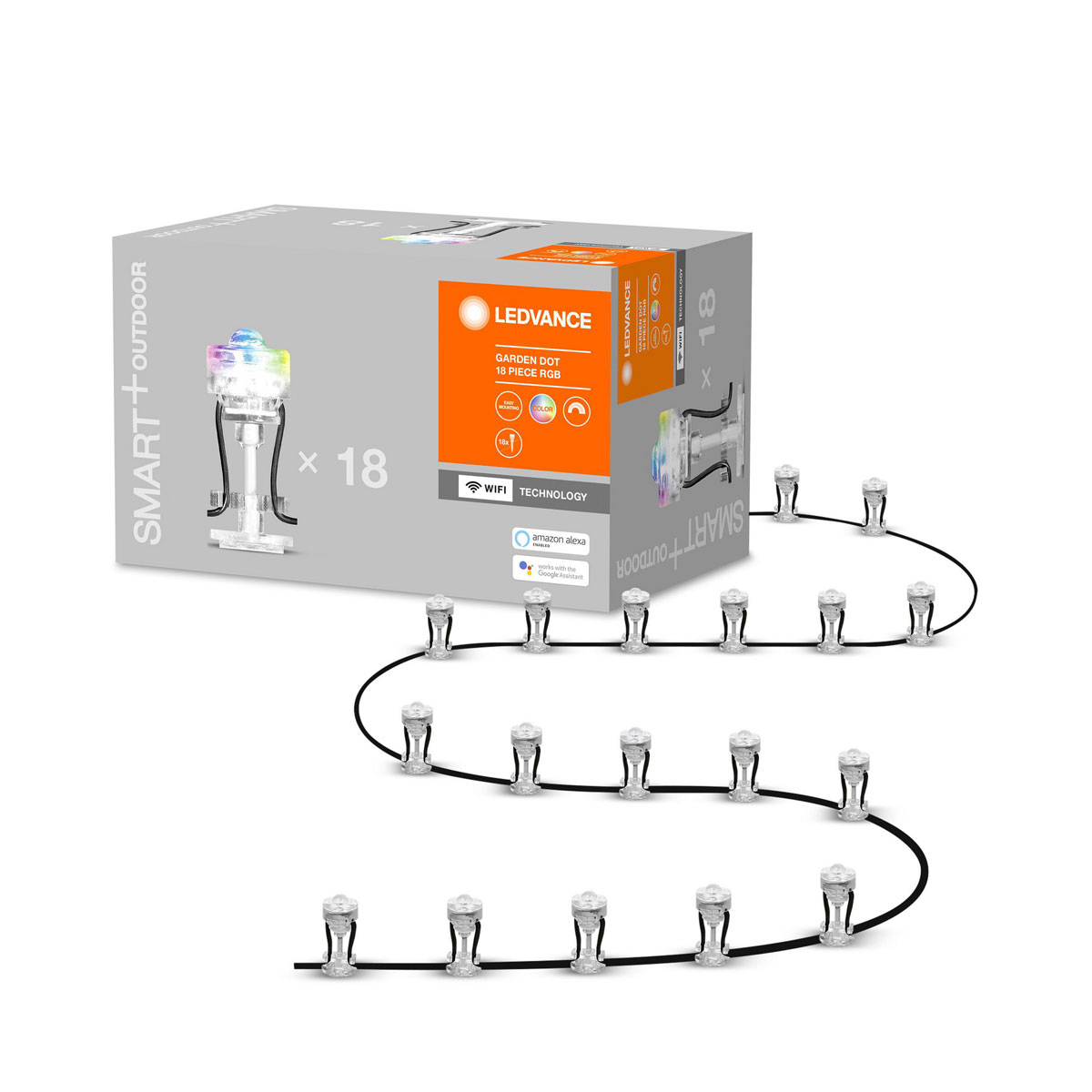 Ledvance SMART+ Außenleuchte Garden Dot 18 Lampen schwarz Bild 1