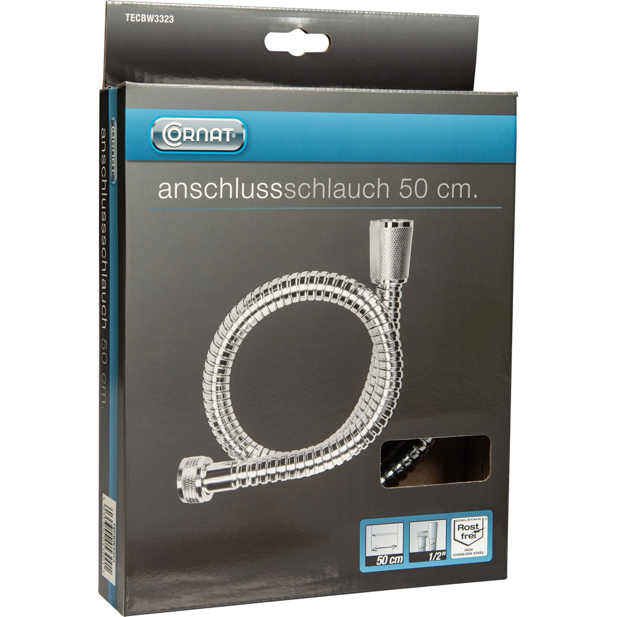 Cornat Brauseschlauch Edelstahl 0,50 m chrom Bild 3