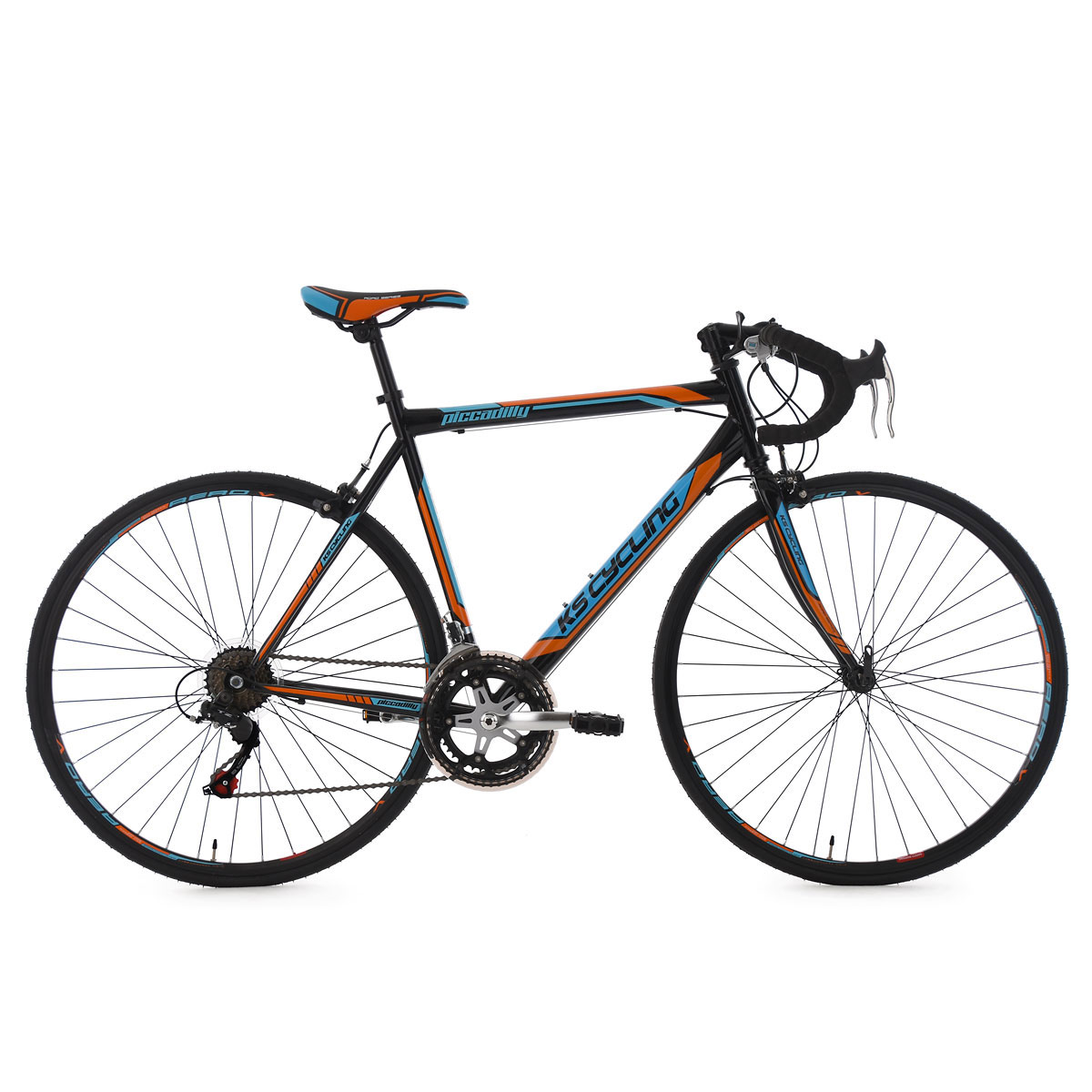KS Cycling Rennrad Piccadilly 59 cm schwarz-orange
