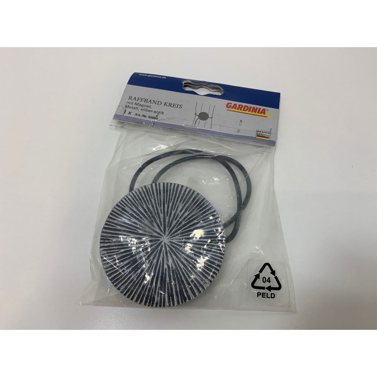 Gardinia Raffband Kreis mit Magnet silber-anthrazit Bild 1