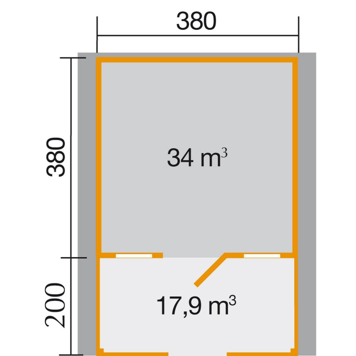 Weka Gartenhaus 110 B Größe 1/2 460 x 590 x 262 cm Bild 2