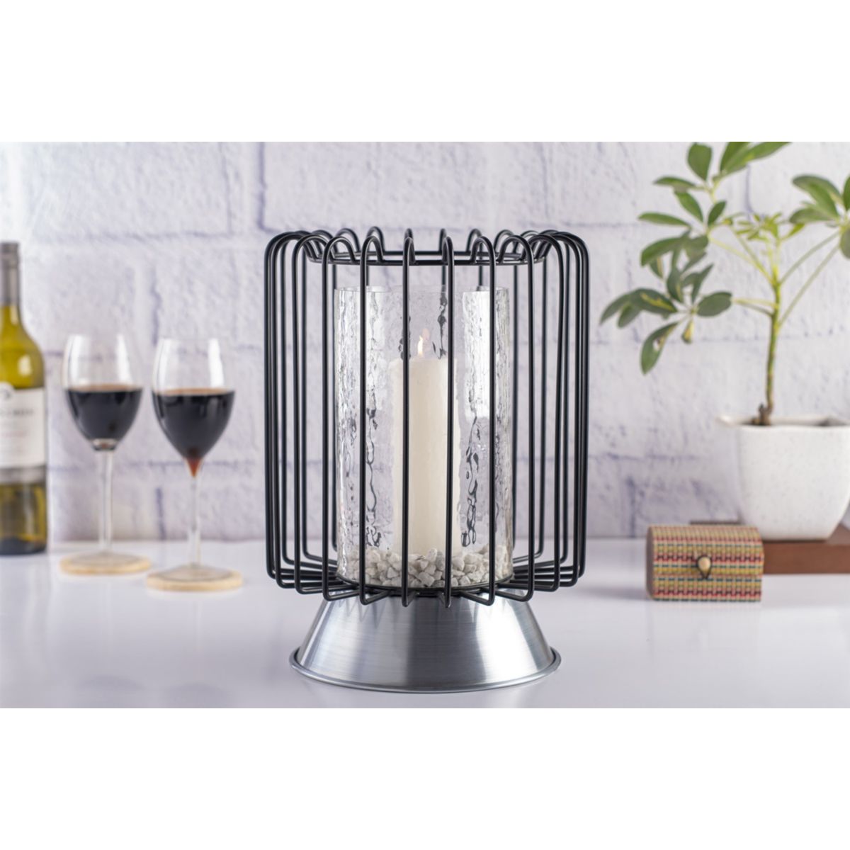 Kerzenständer Malibu 225 schwarz silber Bild 3