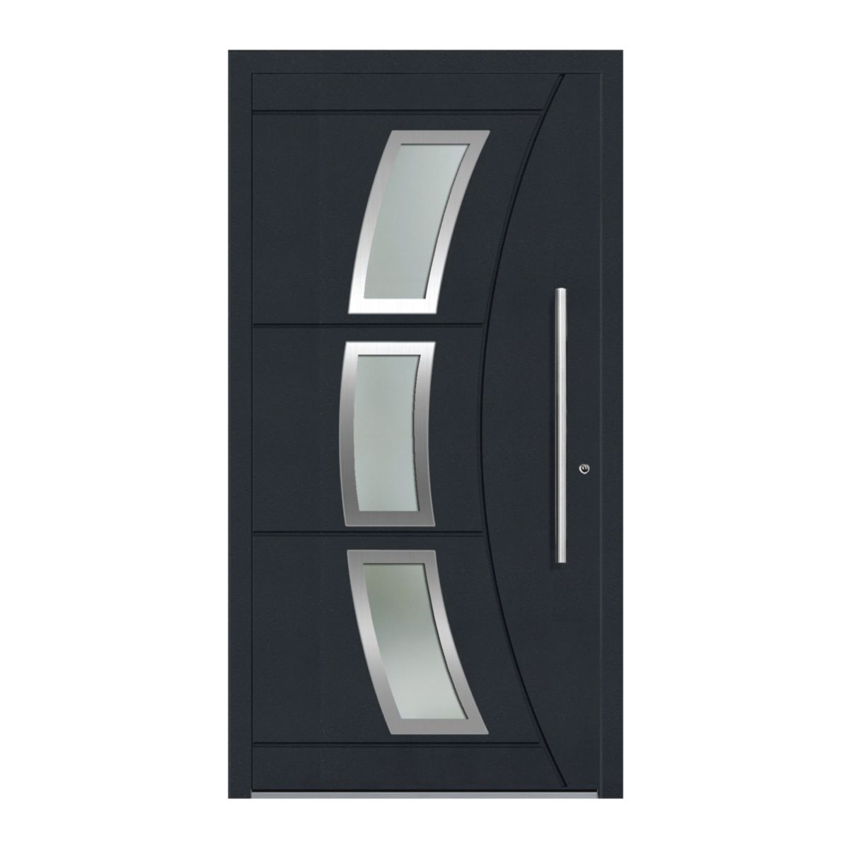 Schüco Aluminium Haustür 601 Venedig Excellent 1100 x 2100 mm RAL9016 DR