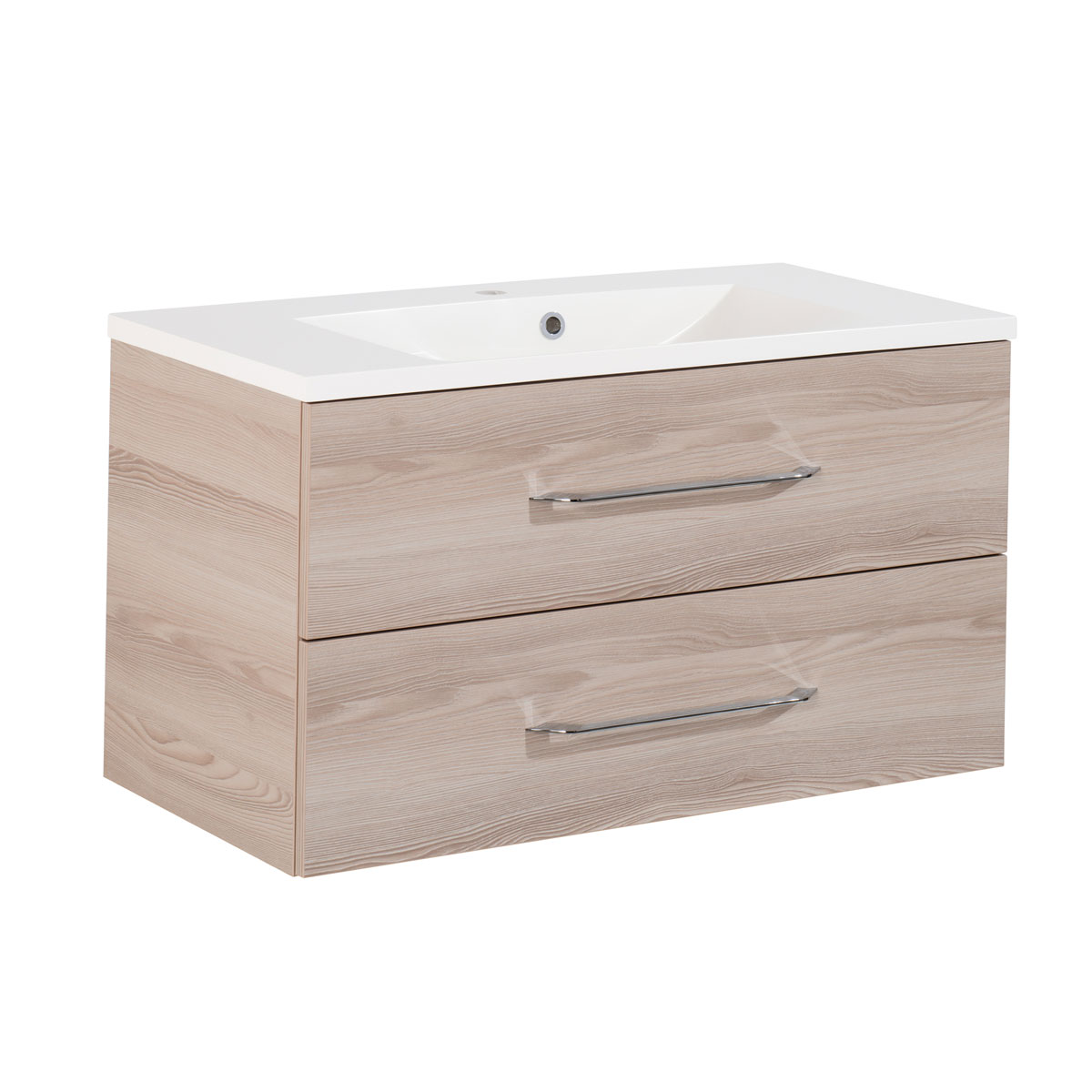 Fackelmann Waschtisch-Set B.clever 90 x 51 x 46 cm Alaska-Esche