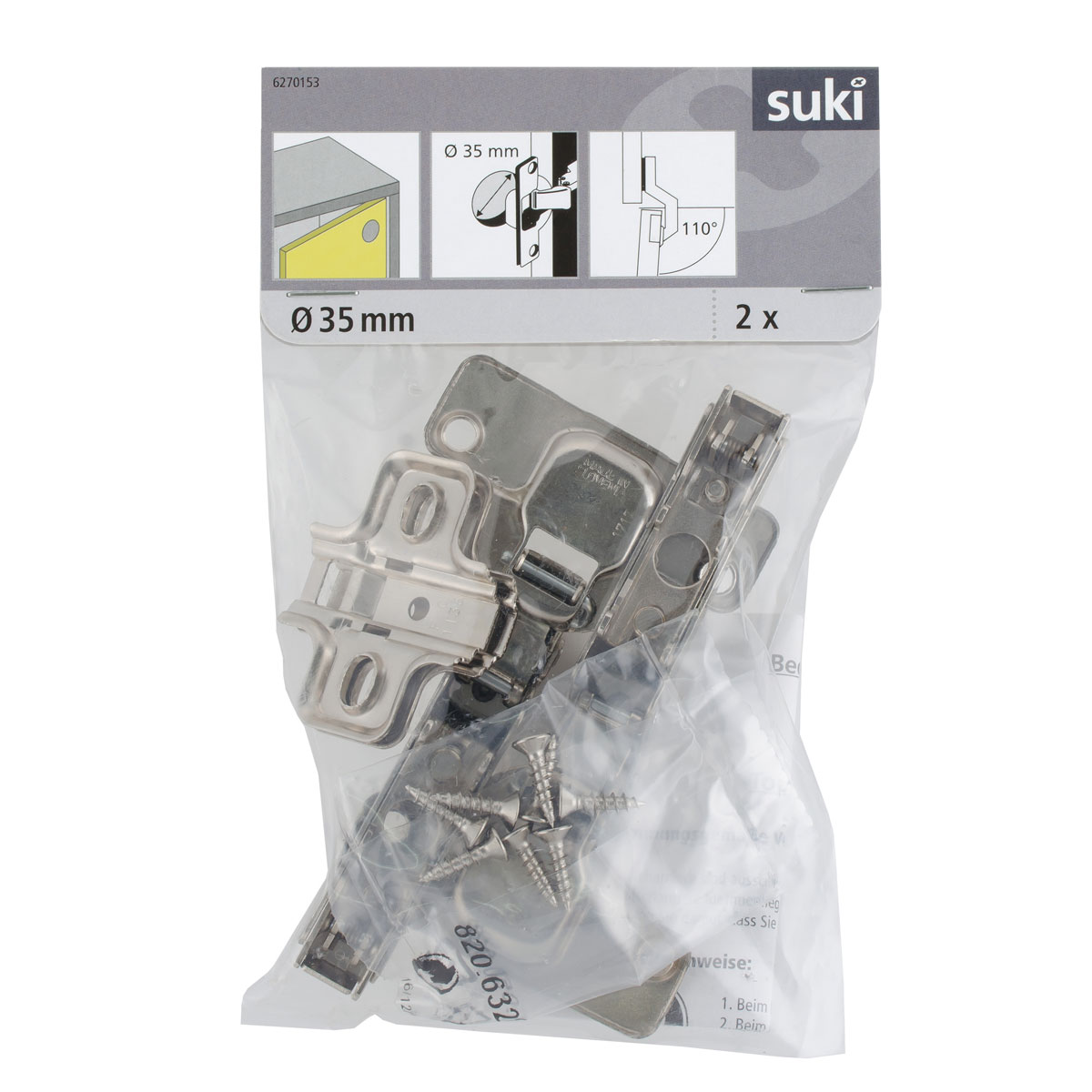 Suki Topfscharnier mit Clip und Feder 2 Stück Bild 1