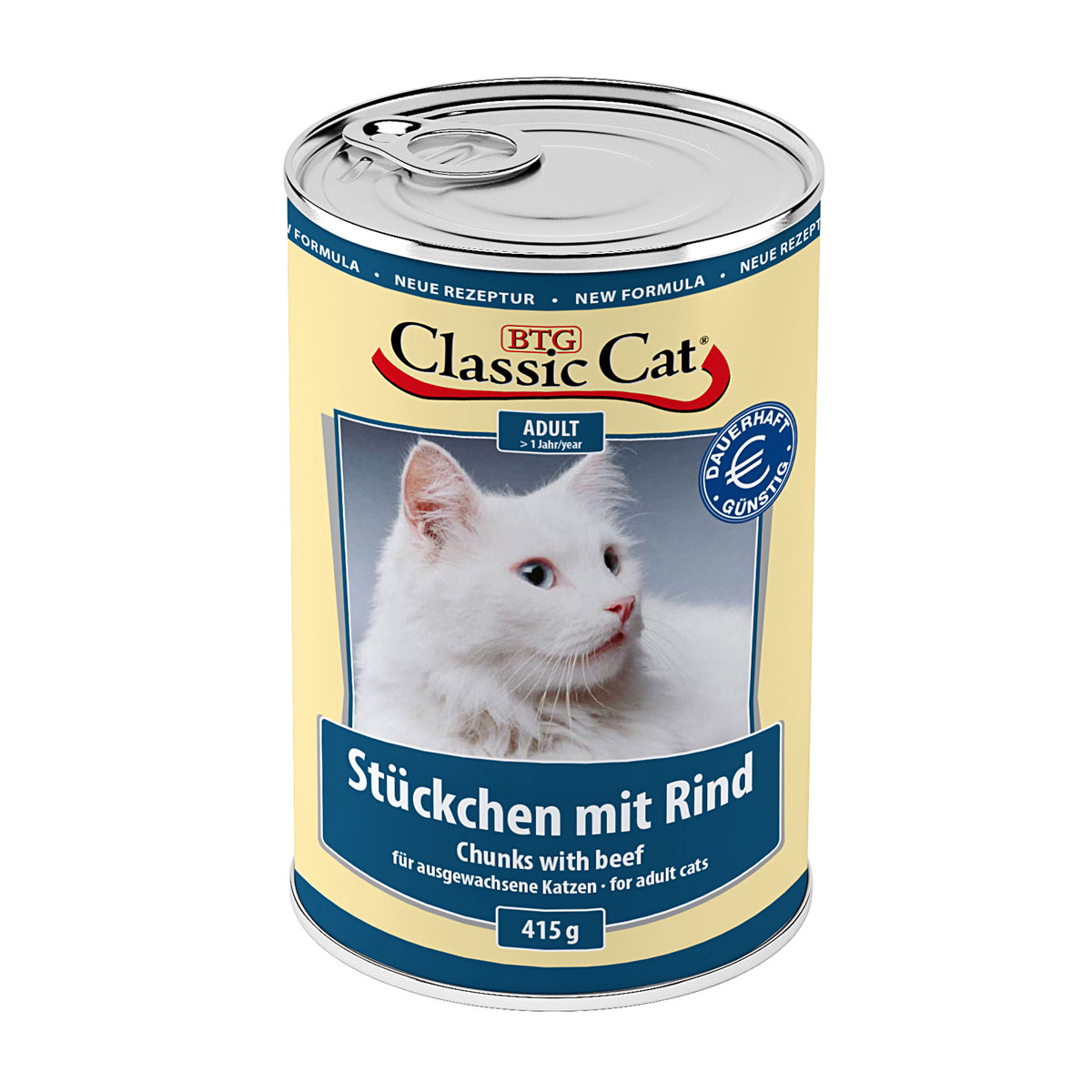 Classic Cat Katzenfutter Stückchen mit Rind 415 g