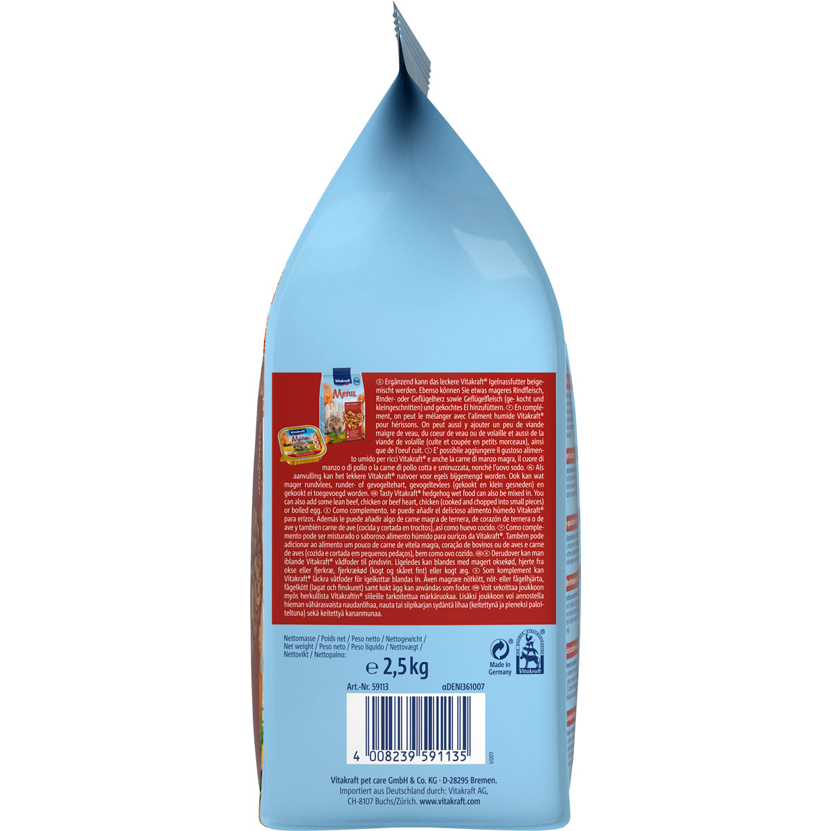 Vitakraft Igelfutter Premium Menu trocken 2,5 kg Bild 5