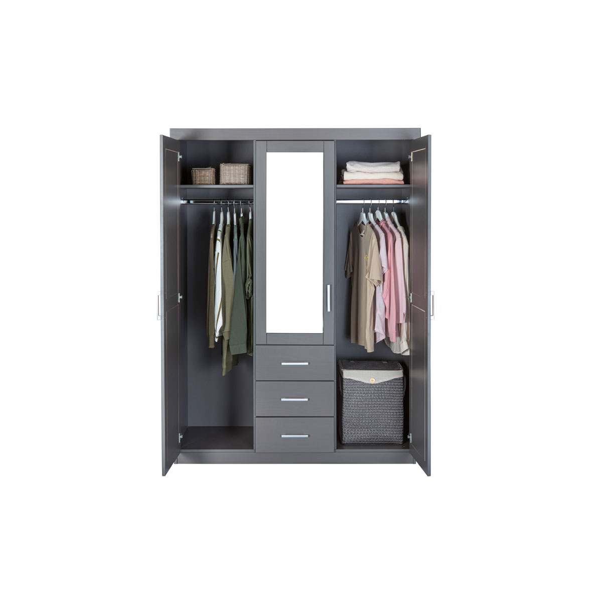 Inter Link Kassettentürschrank „Norwin“, 3-Türen, grau Bild 3