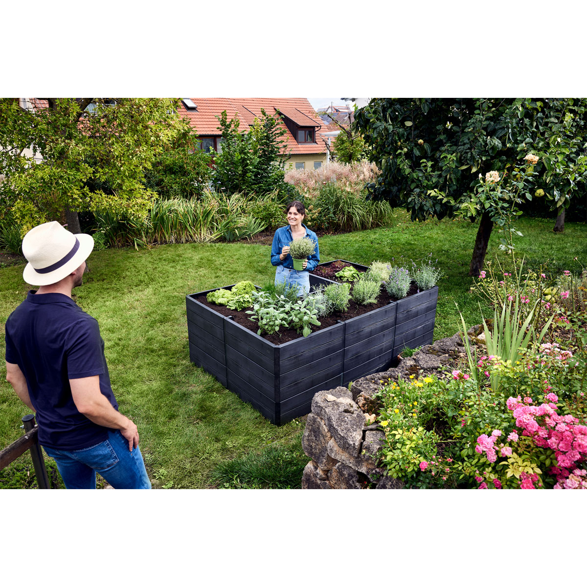 Garantia  Hochbeet Ergo Quadro U L 75 Wood, inkl. FLORA Wassersparsystem Bild 7