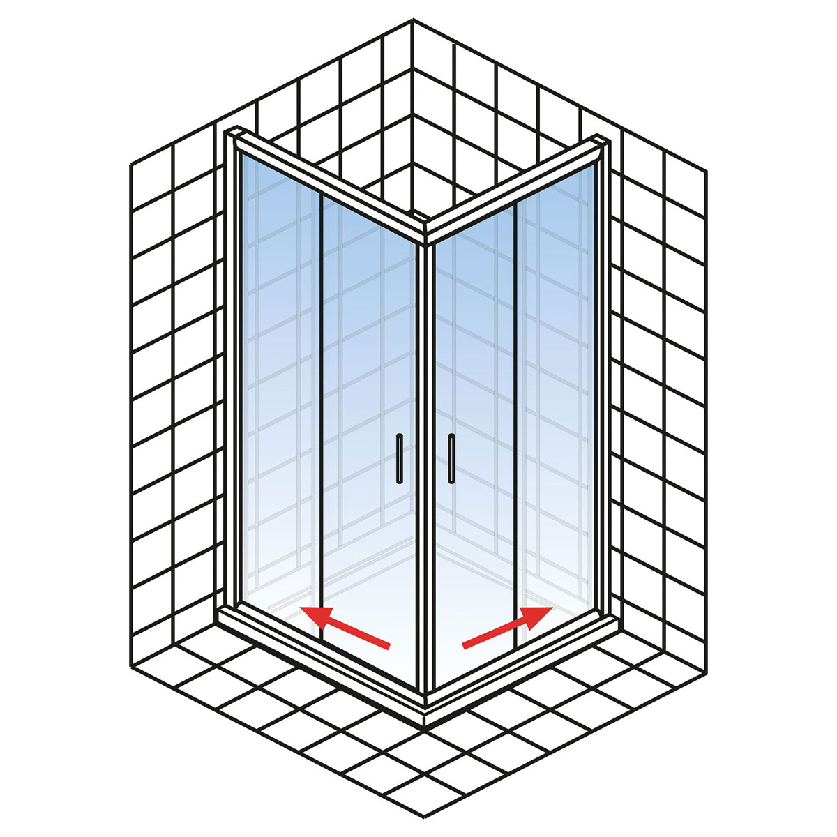 Schulte Eckeinstieg Sunny 75-90 x 180 x 75-90 cm Bild 4