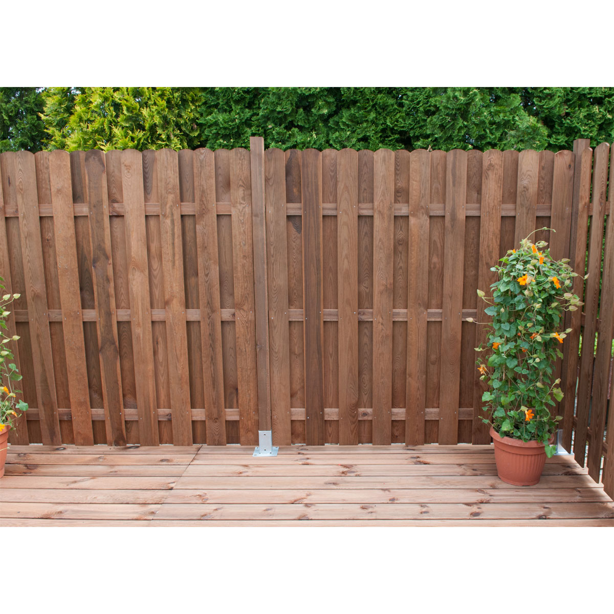 Bretterzaun Sylt 90x180 cm braun Bild 3
