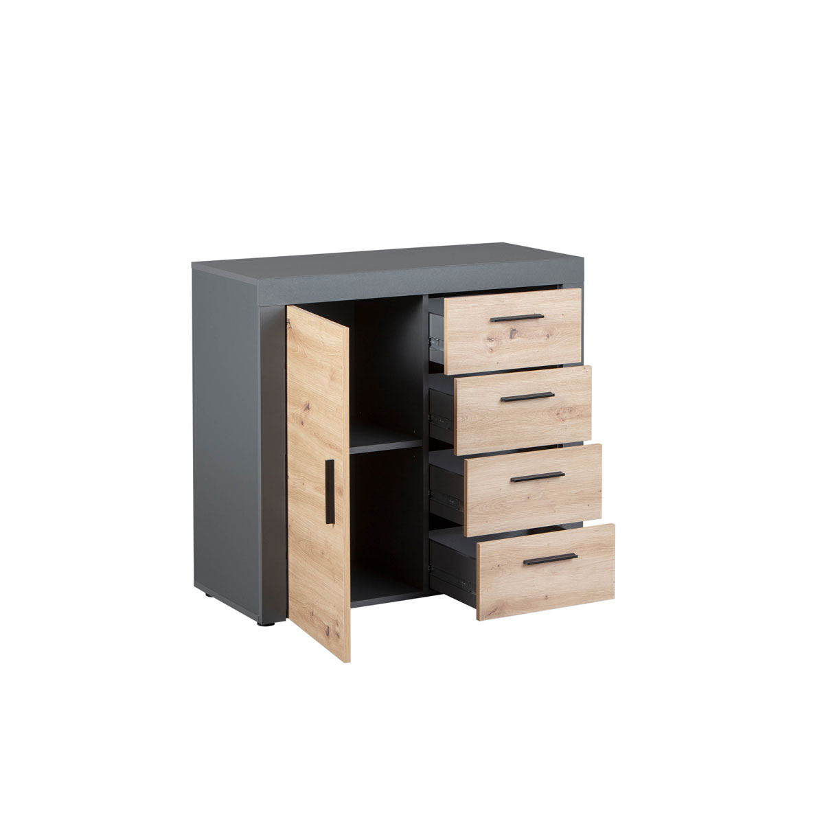 Inter Link Kommode „Corbeto 1T4S“, anthrazit Bild 4