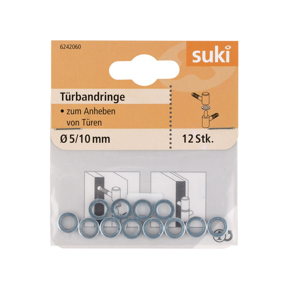 Suki Türbandring Stahl Durchmesser 5x Durchmesser 10 x 2 cm 12 Stück Bild 1