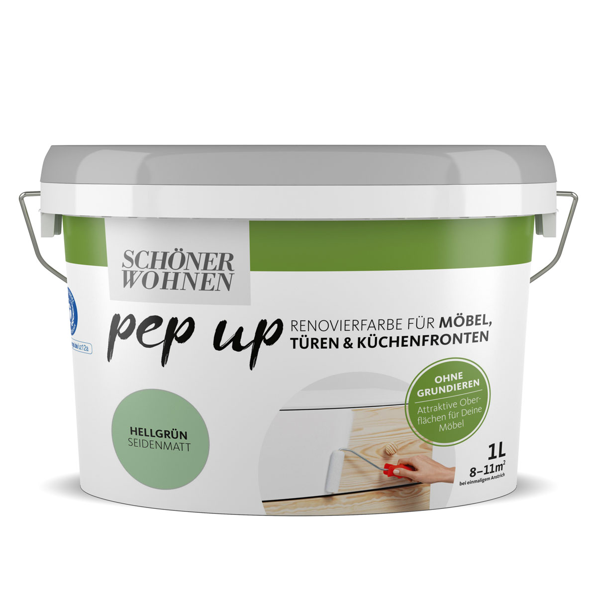 Schöner Wohnen Farbe pep up Hellgrün für Möbel Türen und Küchenfronten 1 L