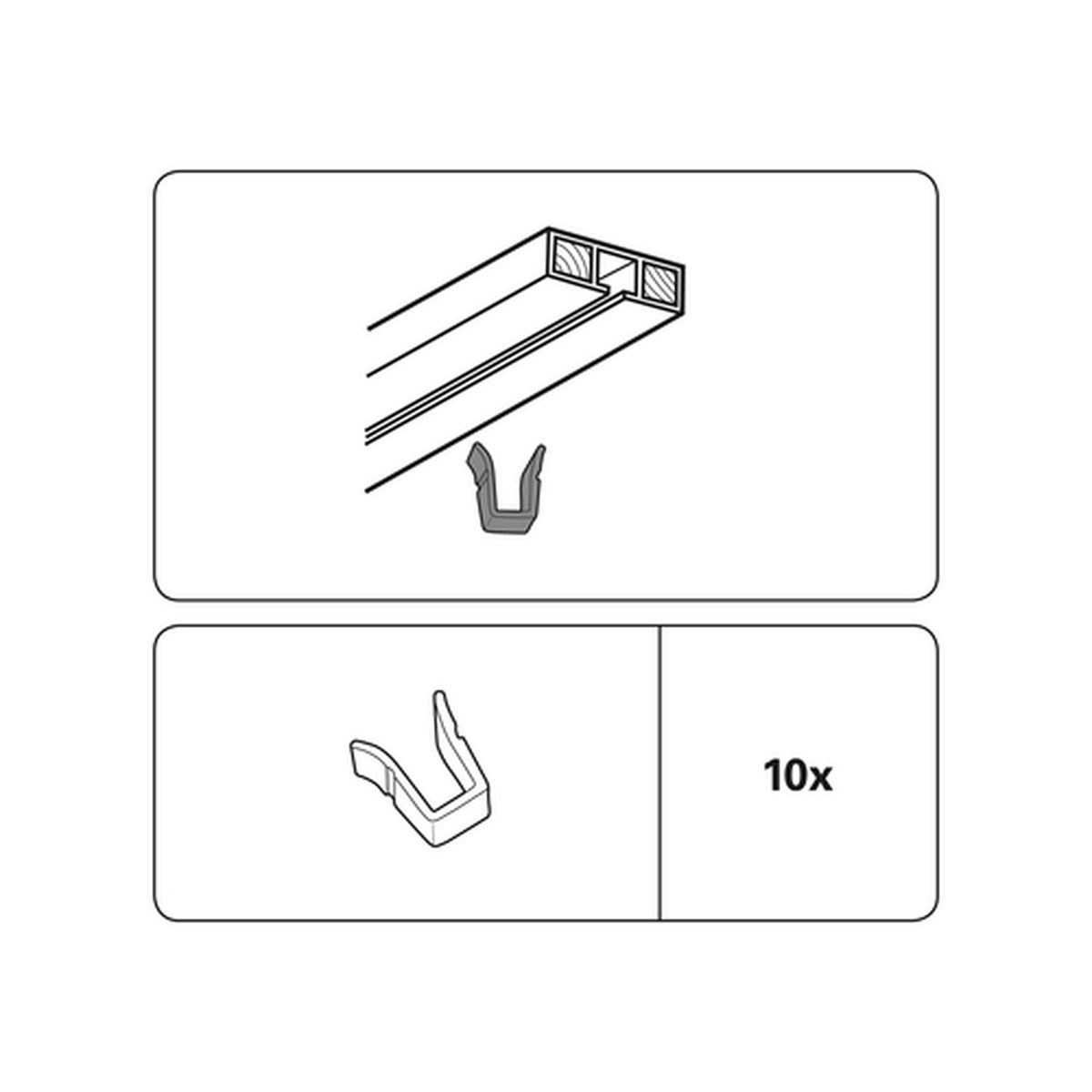 Gardinia Gardinenfeststeller weiß Bild 2