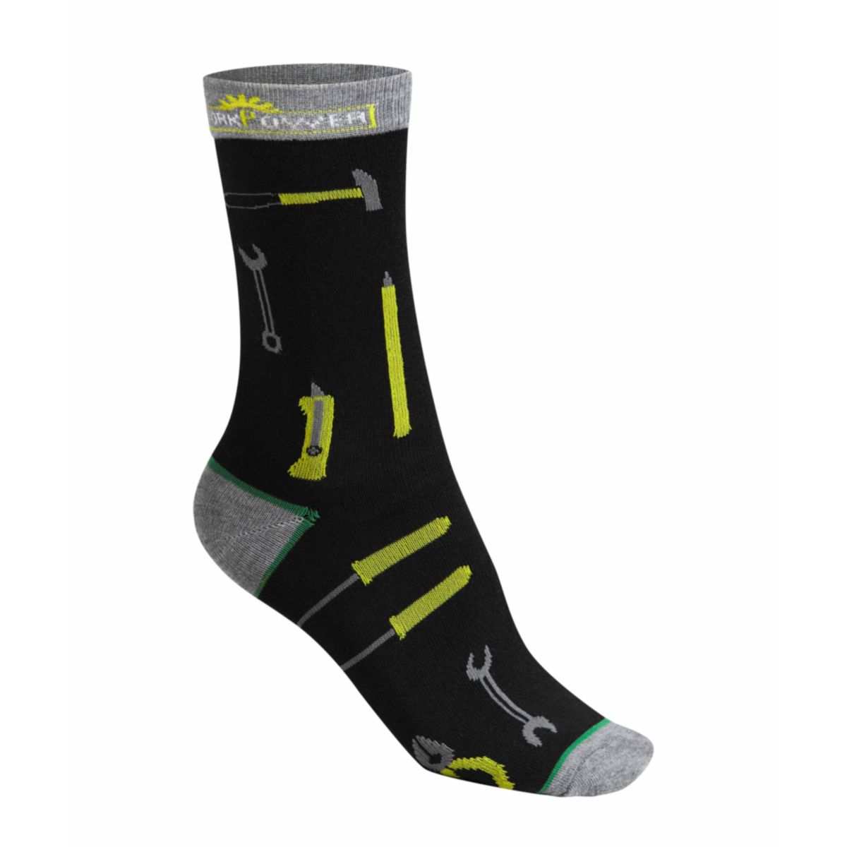 Scheibler Socken Workpower Recycling schwarz/gelb Größe 39-42