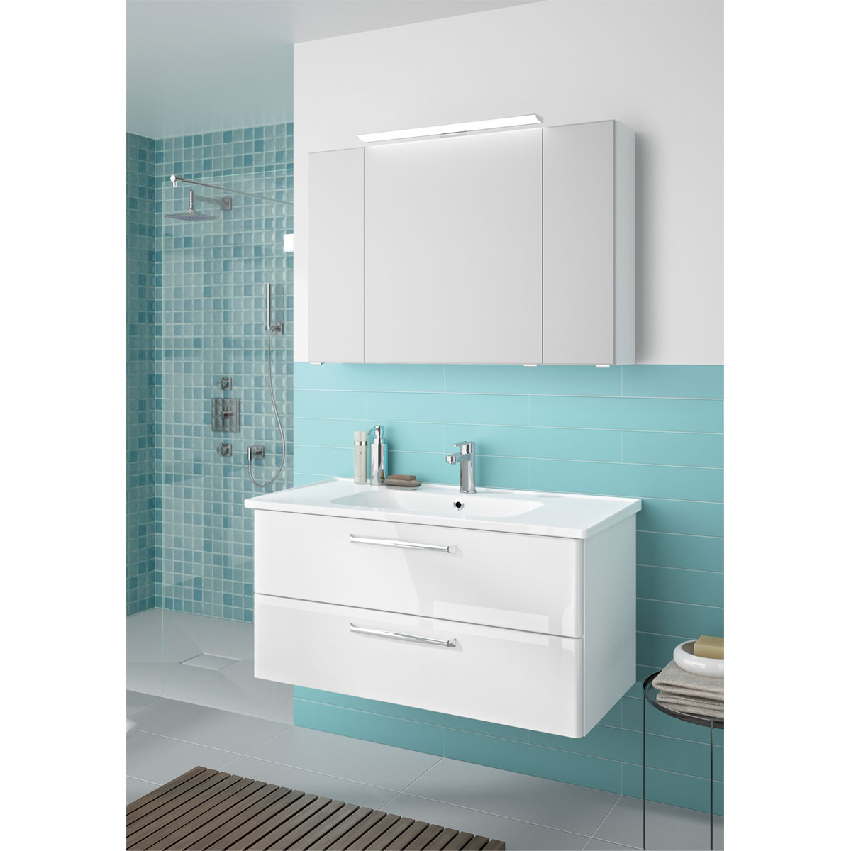 Pelipal Keramikwaschtisch Trentino rechteckig 109 x 2,5 x 51,4 cm Bild 2