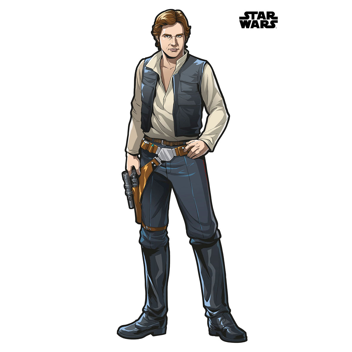 Komar  Selbstklebende Vlies Wandtattoo Star Wars XXL Han Solo 127x196 cm Bild 2