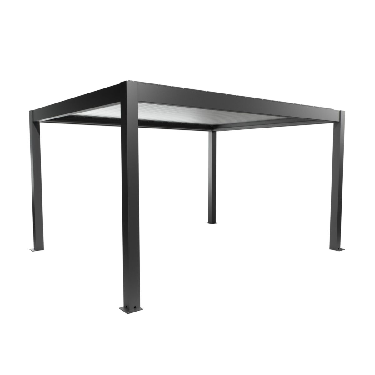 Biohort Pergola Gr. 4,5x3,5 dunkelgrau/silber-met 460x 367,5x 264 cm