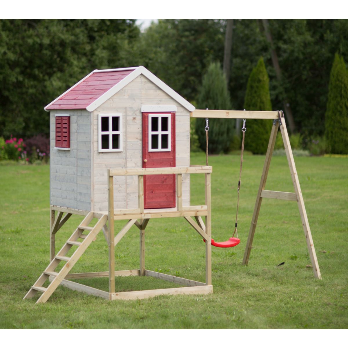 Wendi Toys Spielhaus Zebra inkl. Schaukel 192x350x242 cm Bild 7