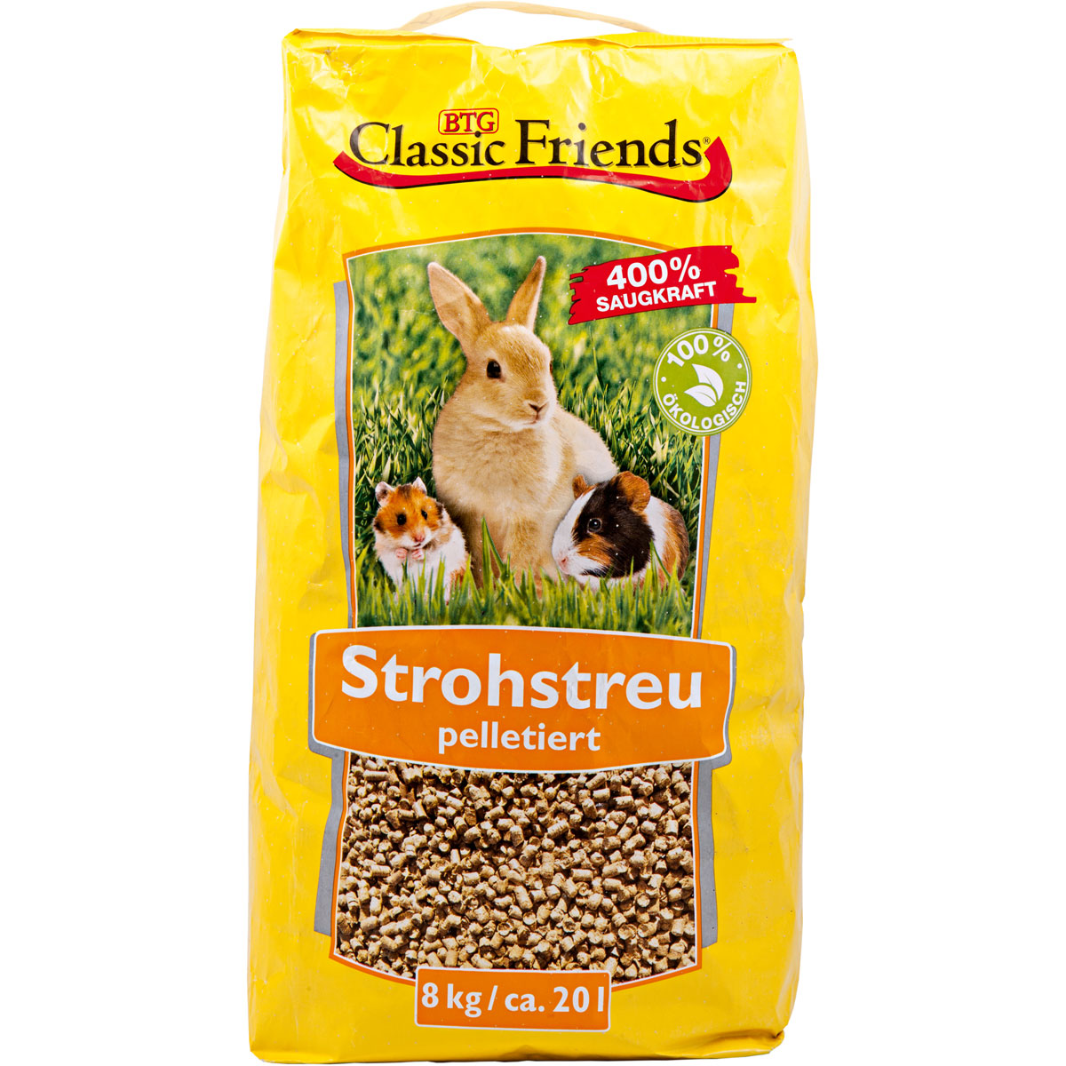 Classic Friends Strohstreu-Pellets 8kg ca 20l