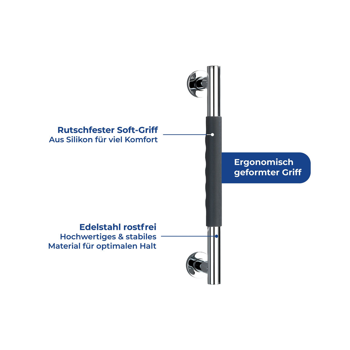 Wenko  Edelstahl Wandhaltegriff Secura 40,5 cm Bild 6