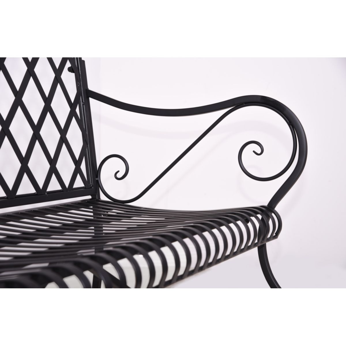 Garden Pleasure Gartenbank PORAK Stahl, pulverbeschichtet, matt-schwarz Bild 3