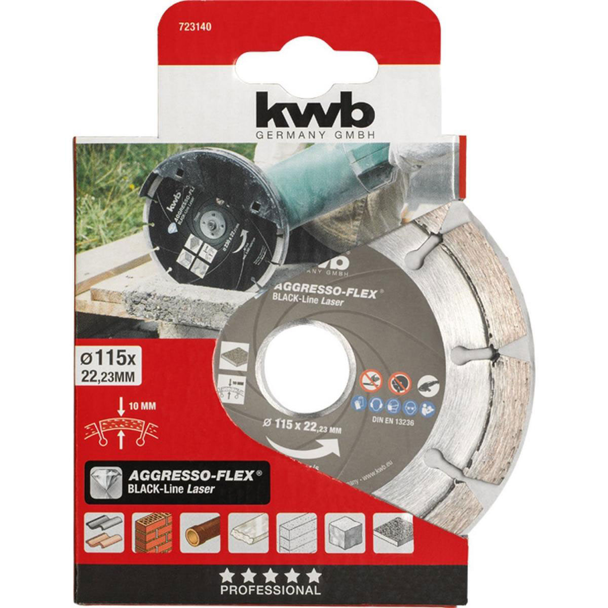 kwb  Trennscheiben Aggreso Flex Black Line Diamant Durchmesser 115 mm Bild 2