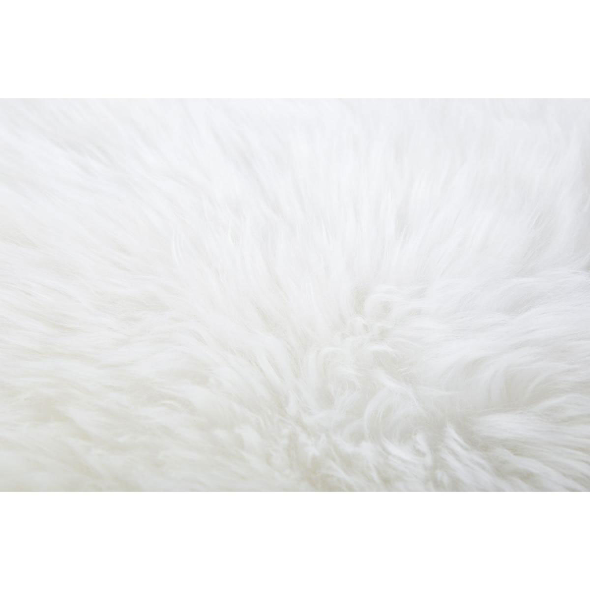Sitzkissen Schaffell 34 x 34 cm Weiß Bild 2