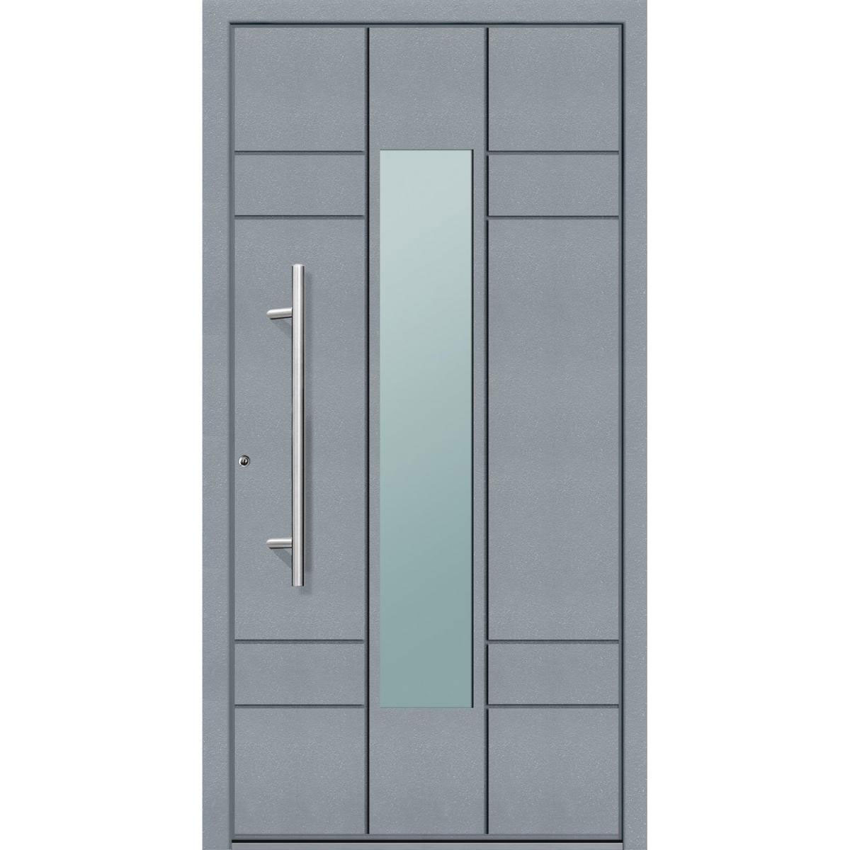 Aluminium Sicherheits-Haustür Como Superior grau 110 x 210 x 6 cm links Bild 1