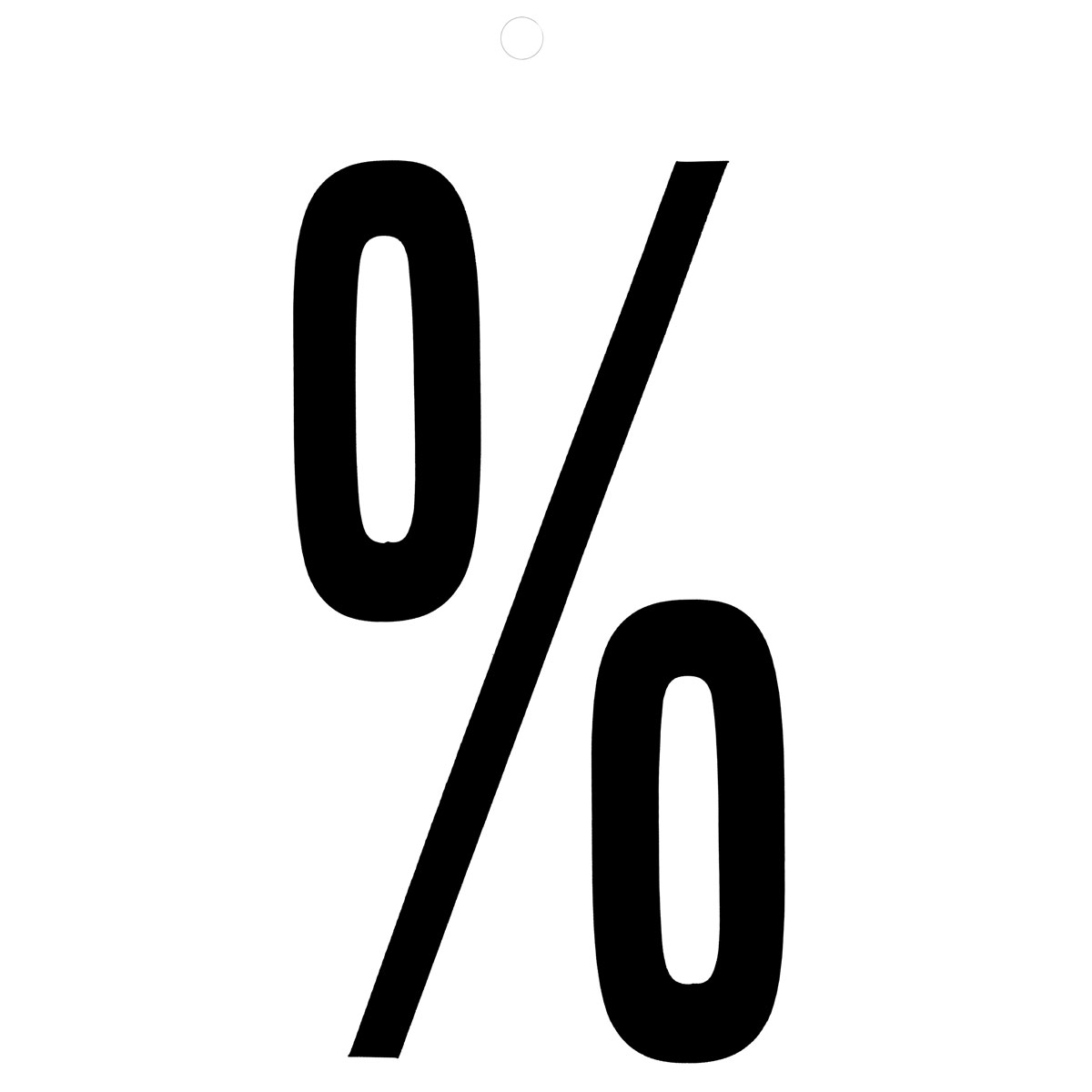 Metafranc Klebesymbol Prozent Folie schwarz